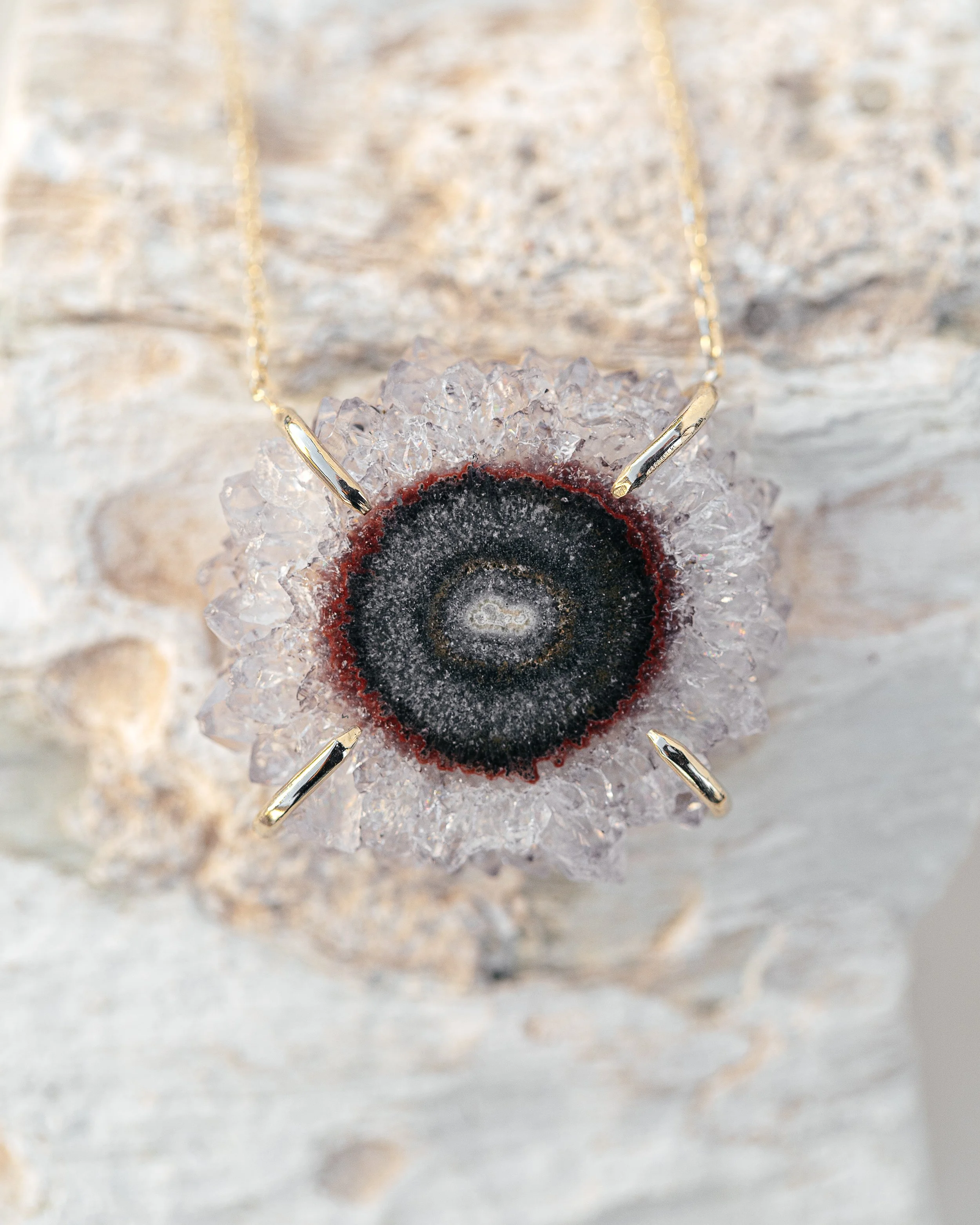 Pendentif Agate "Stalactite"