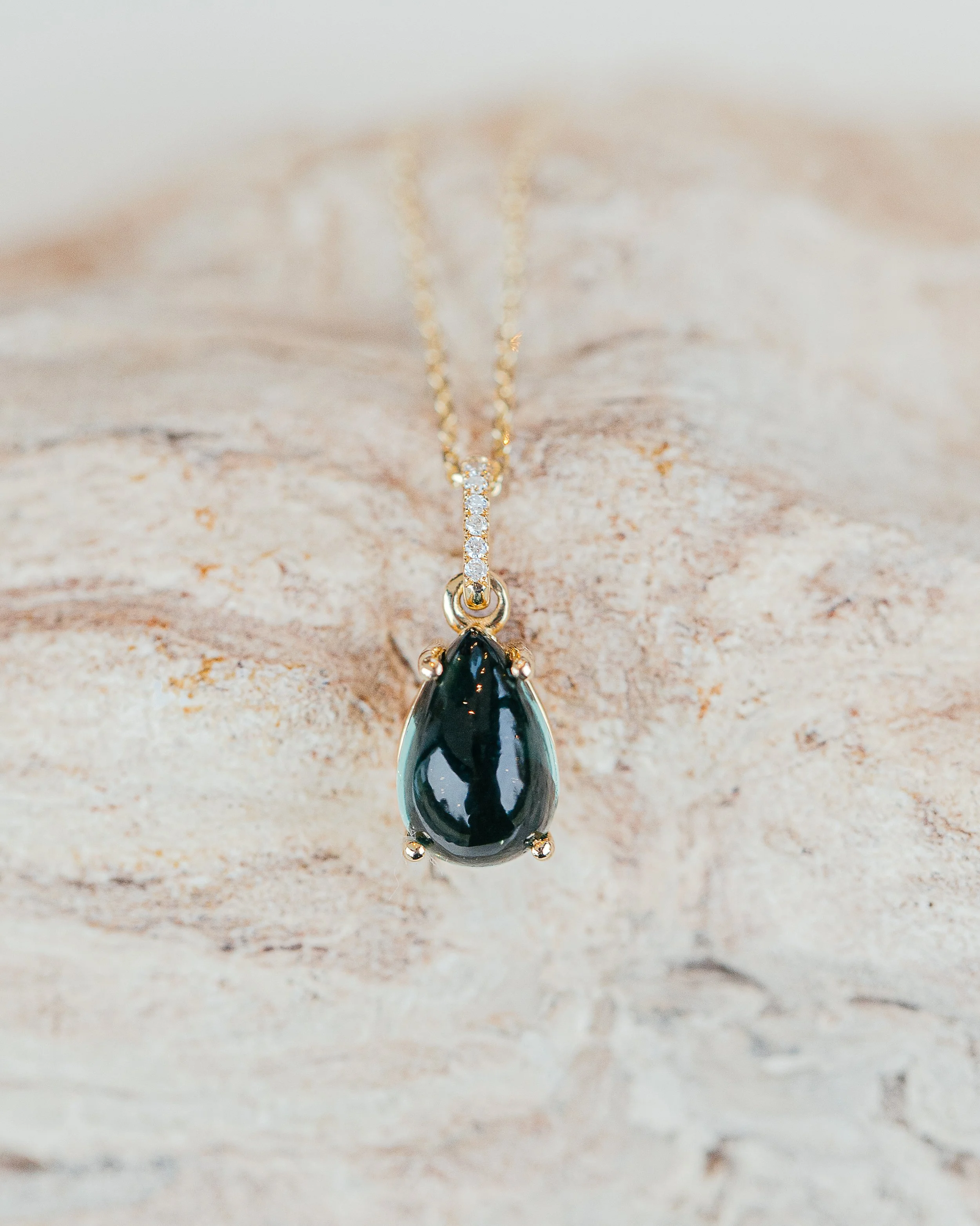 Pendentif Tourmaline verte "Just a Drop"