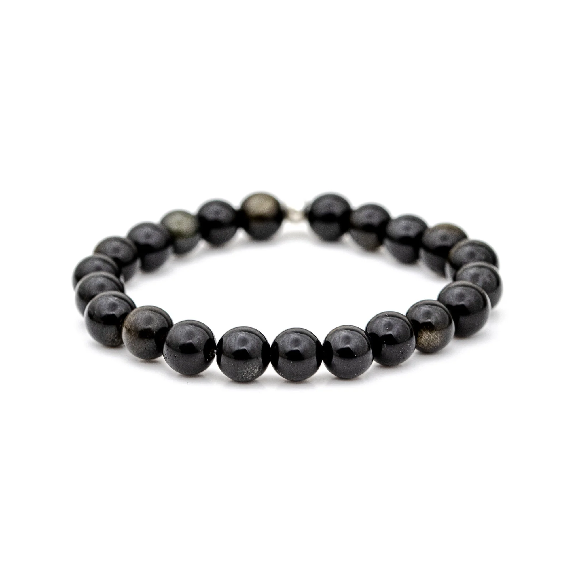 Bracelet Obsidienne Argentée | Signe & Synchronicité