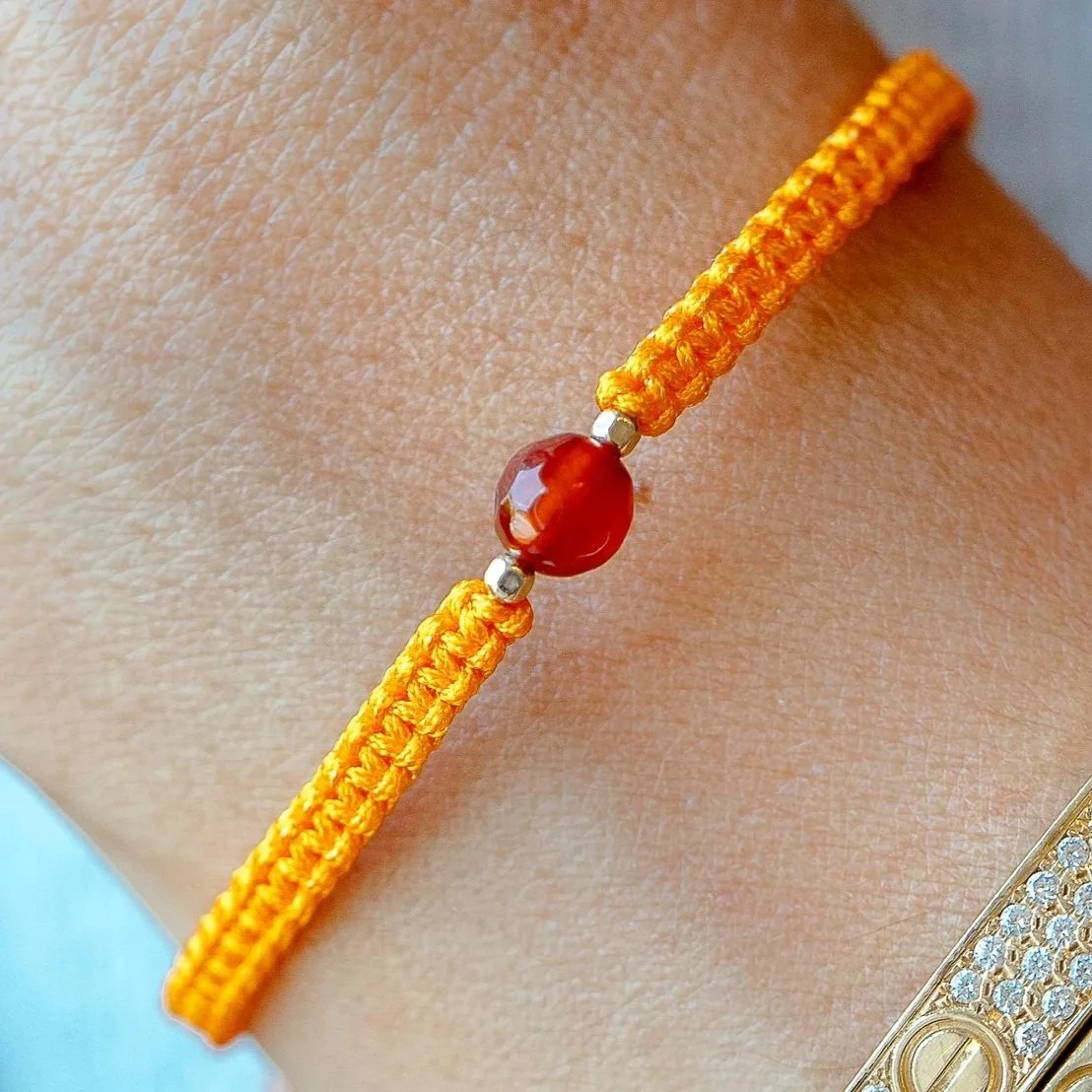 Macramé Orange & Cornaline | Nettoyage & Purification