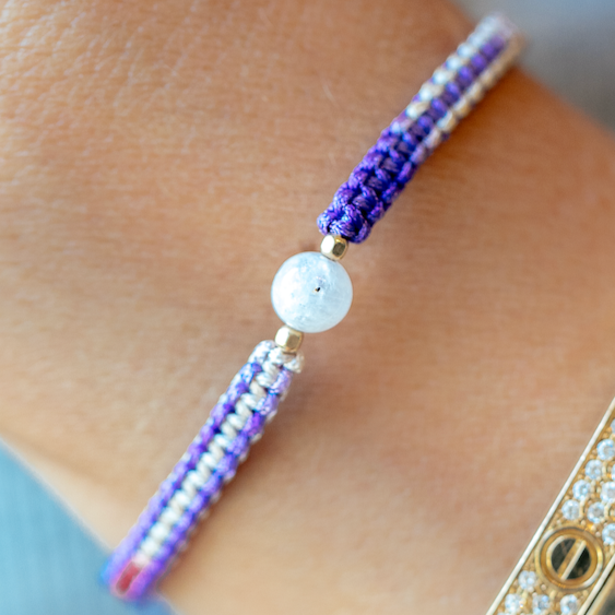 Macramé Tutti Frutti & Pierre de Lune | Sacré Féminin