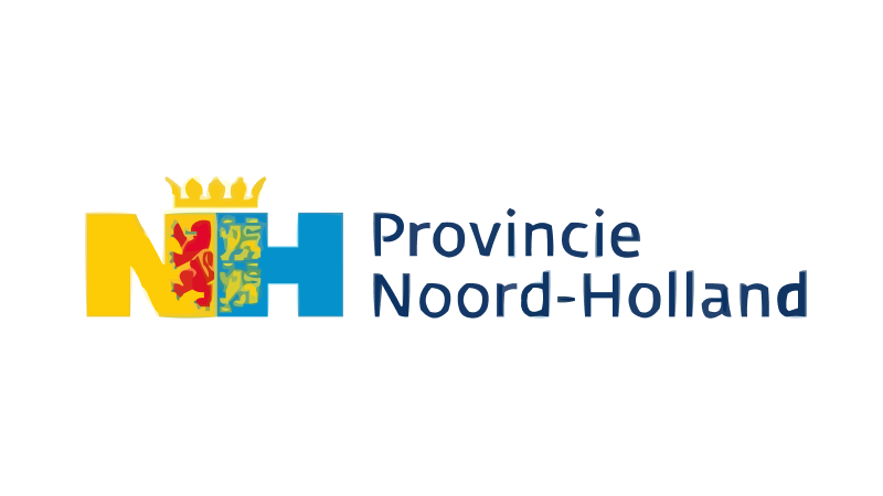 Logo van de Nederlandse overheid met gele en blauwe kleuren, waaronder een schild met een leeuw.