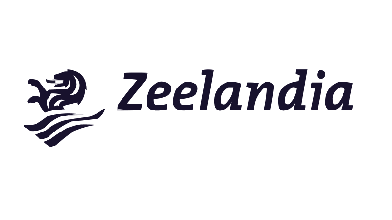 Logo van Zeelandia met een zeilboot en golven, tekst 'Zeelandia'