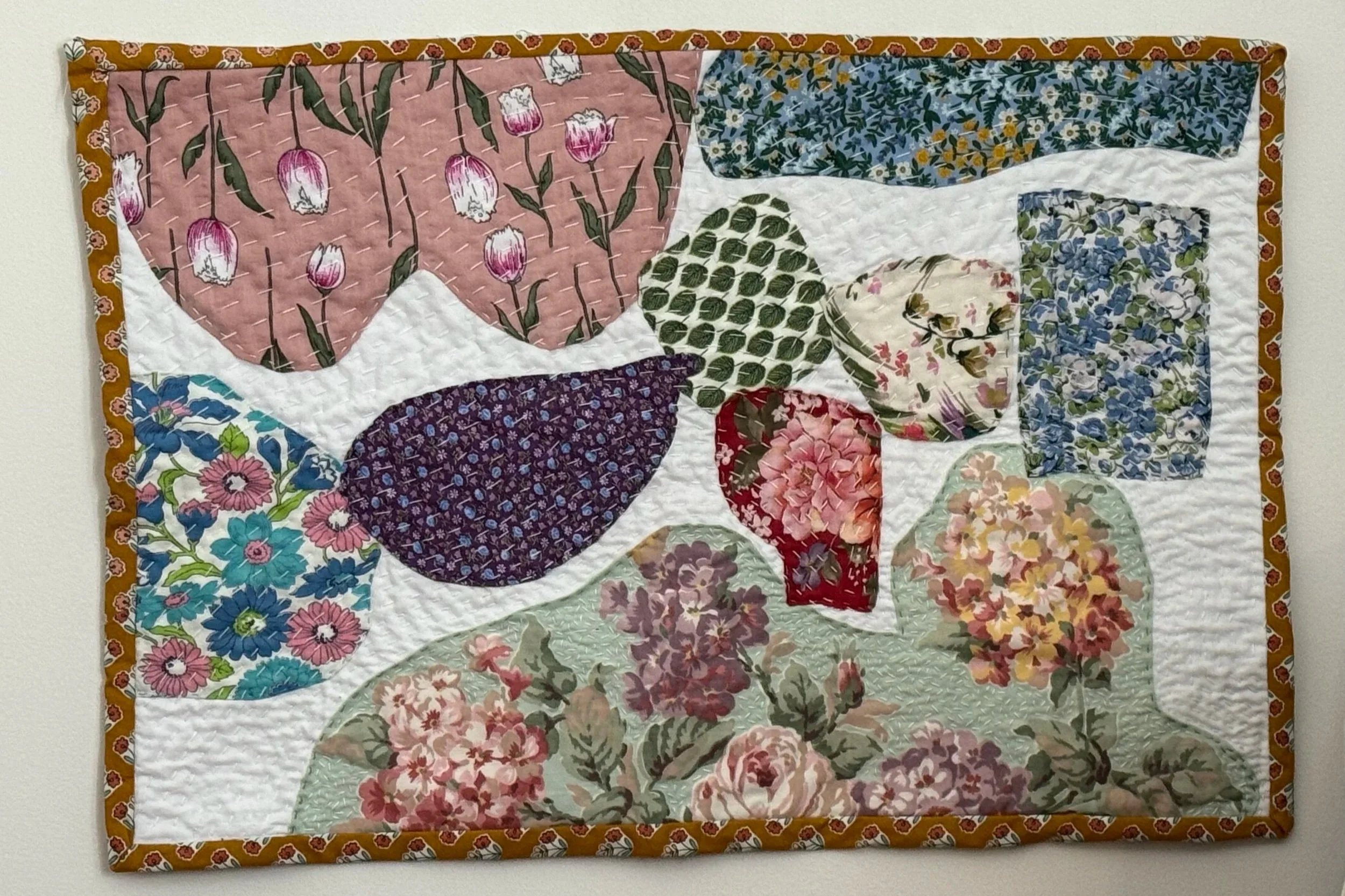 Improv'ed Untitled Floral Quilt 
2024-2025

26” by 18”