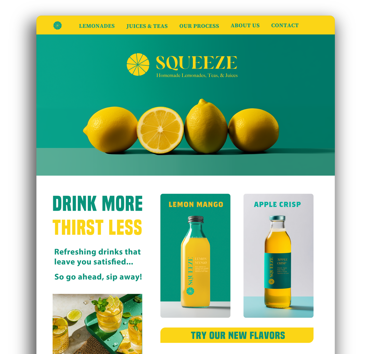 Screenshot of the Squeeze website