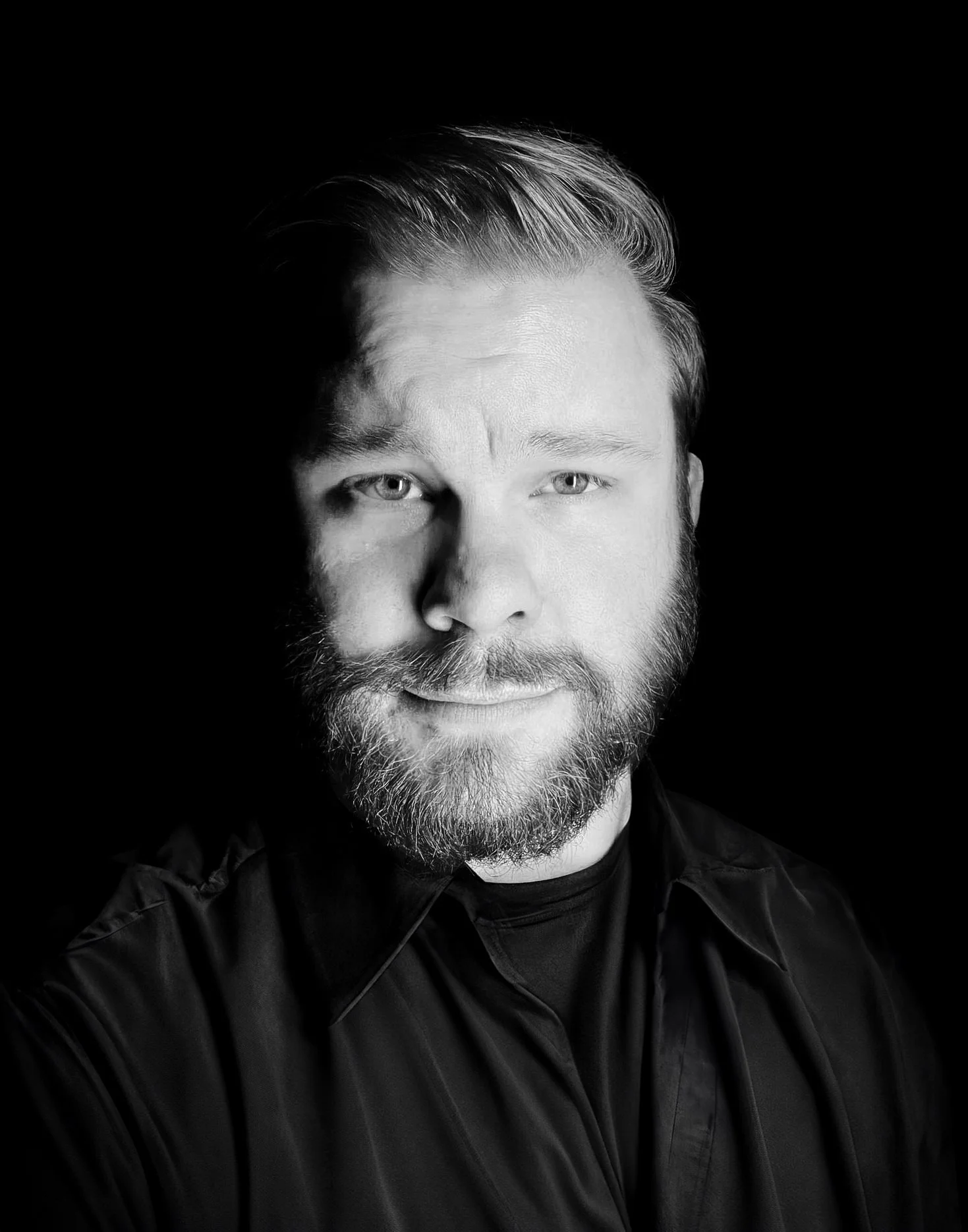 Black and white portrait of Anthony Williams, founder of All Things Branding