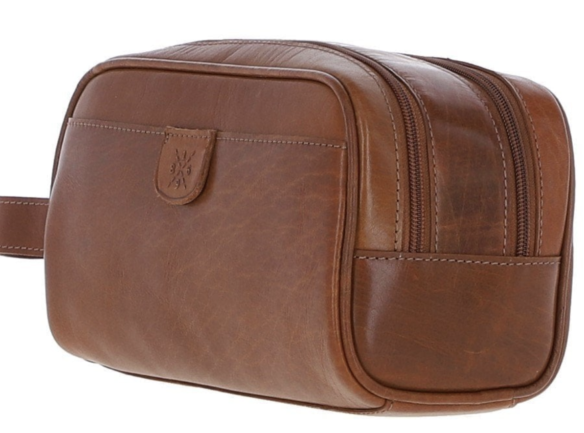 Leather Washbag - Tan.png