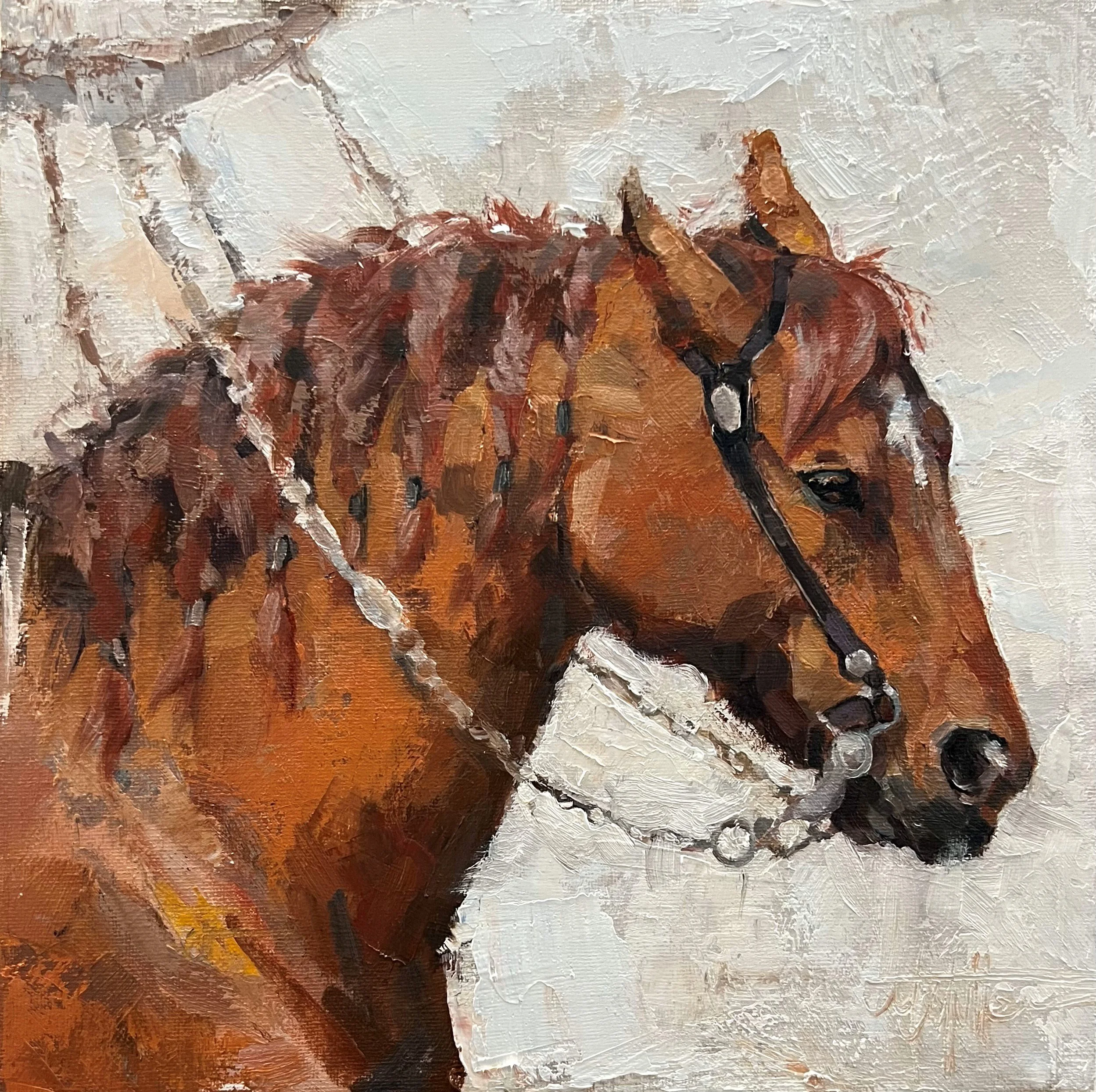 "Ike" 10x10 oil on panel, private collection. 