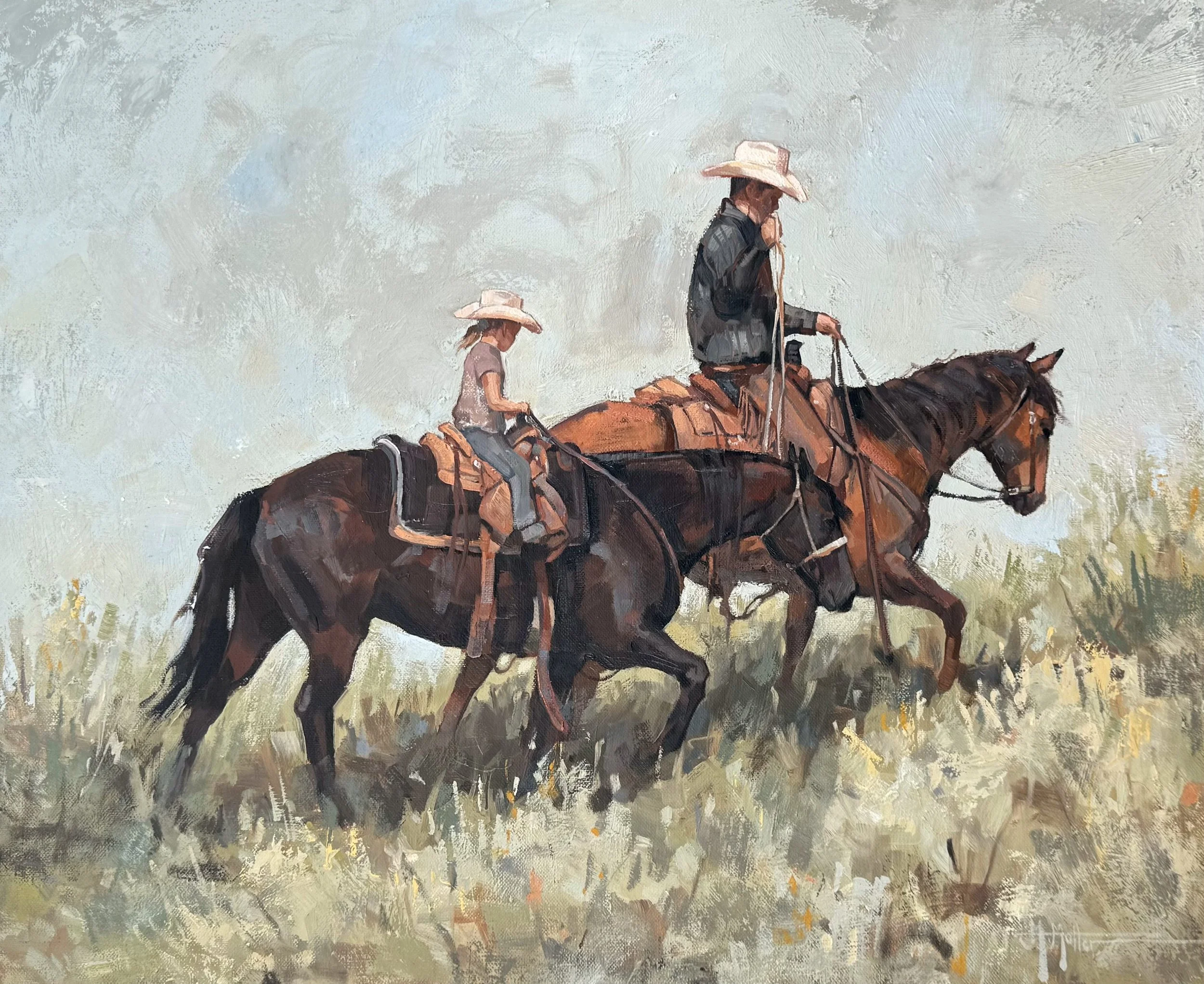 "Lead the Way" 24x20 oil on canvas, private collection. Prints available. 