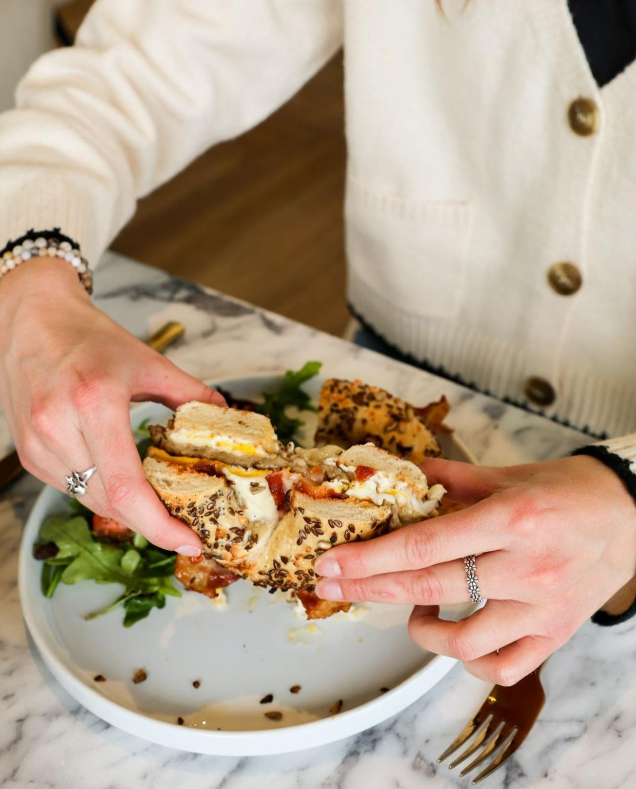 Start your day the right way&mdash;with a bagel sandwich. Order now on our website.