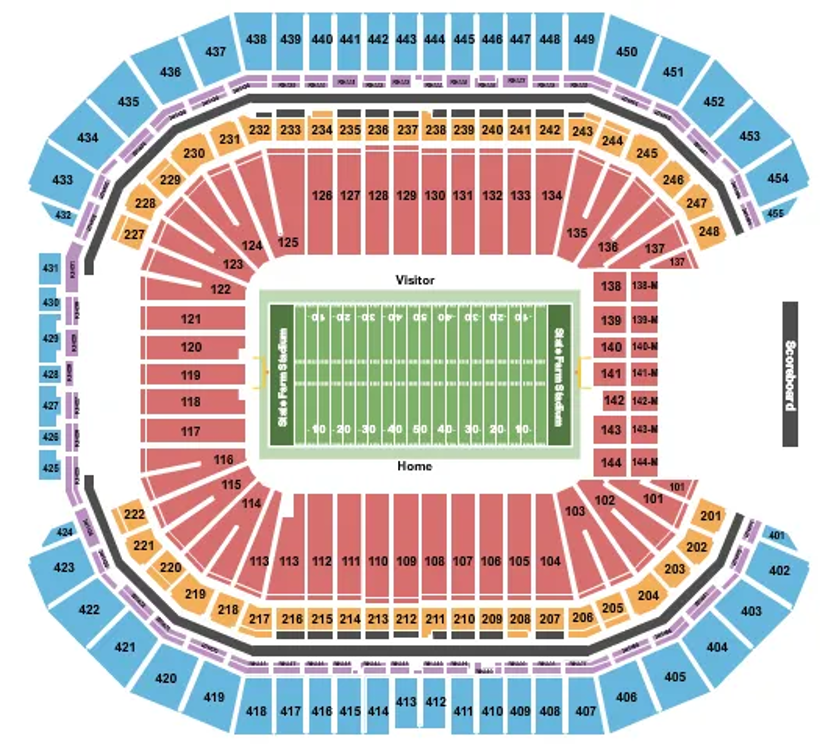 State Farm Stadium seating map