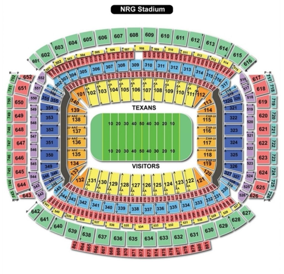 NRG Stadium seating map