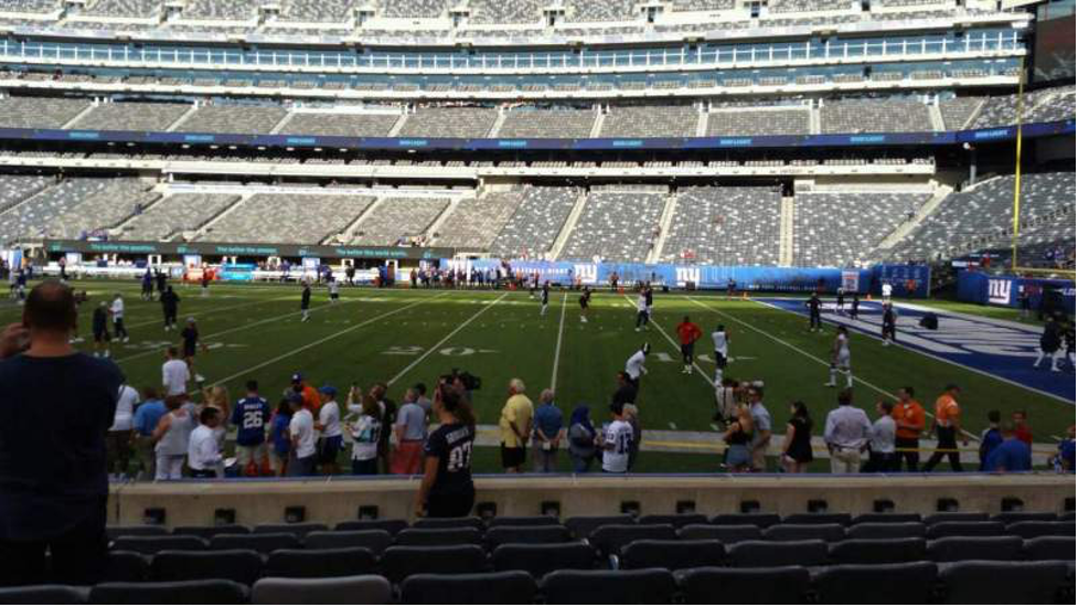 100 Level Sidelines — MetLife Stadium
