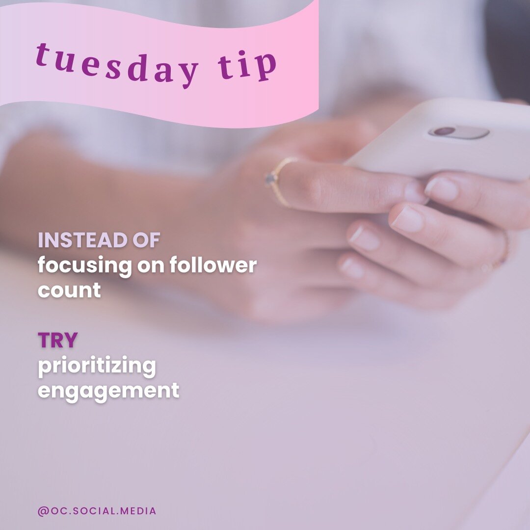 Yes, we all strive for more followers! 🤩 But as we know, numbers don't necessarily mean success. Instead of solely focusing on the number of followers you have, try prioritizing engagement with your current audience. Engaging with comments, shares, 