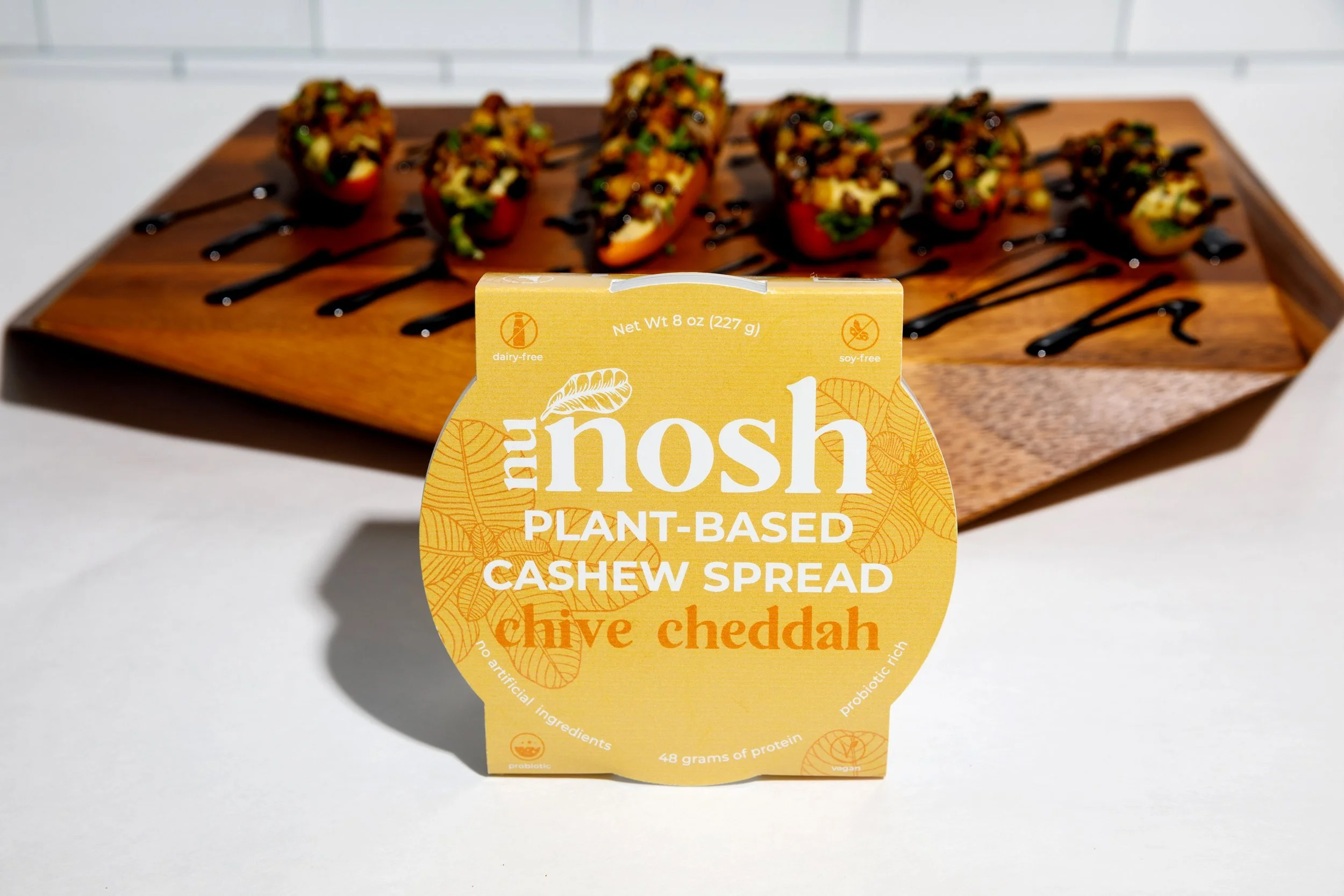Nosh Foods Plant-Based Cashew Spread - Chive Cheddah