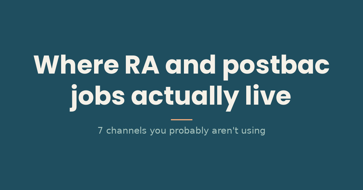 Why academic research jobs feel impossible to find (and the 7 channels where they actually live)
