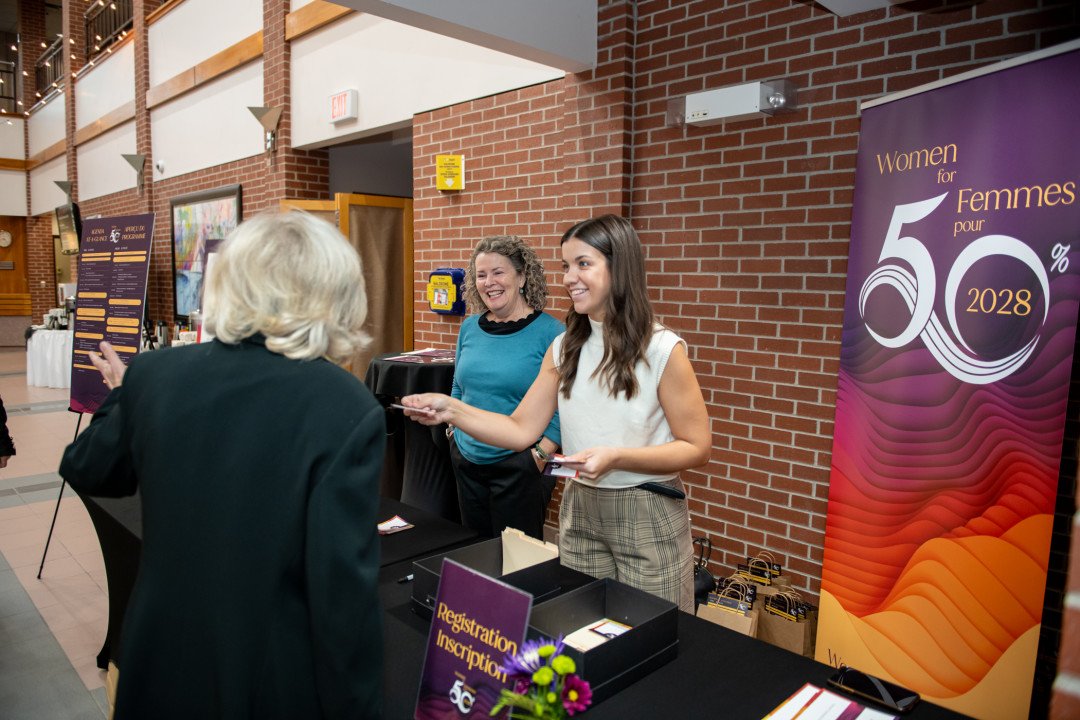 We recently had the privilege of working on the Women for 50% Fall 2025 Conference with some wonderful and inspiring people.

Women for 50% is a group of New Brunswick leaders who have joined forces to shine a light on the need for greater female rep