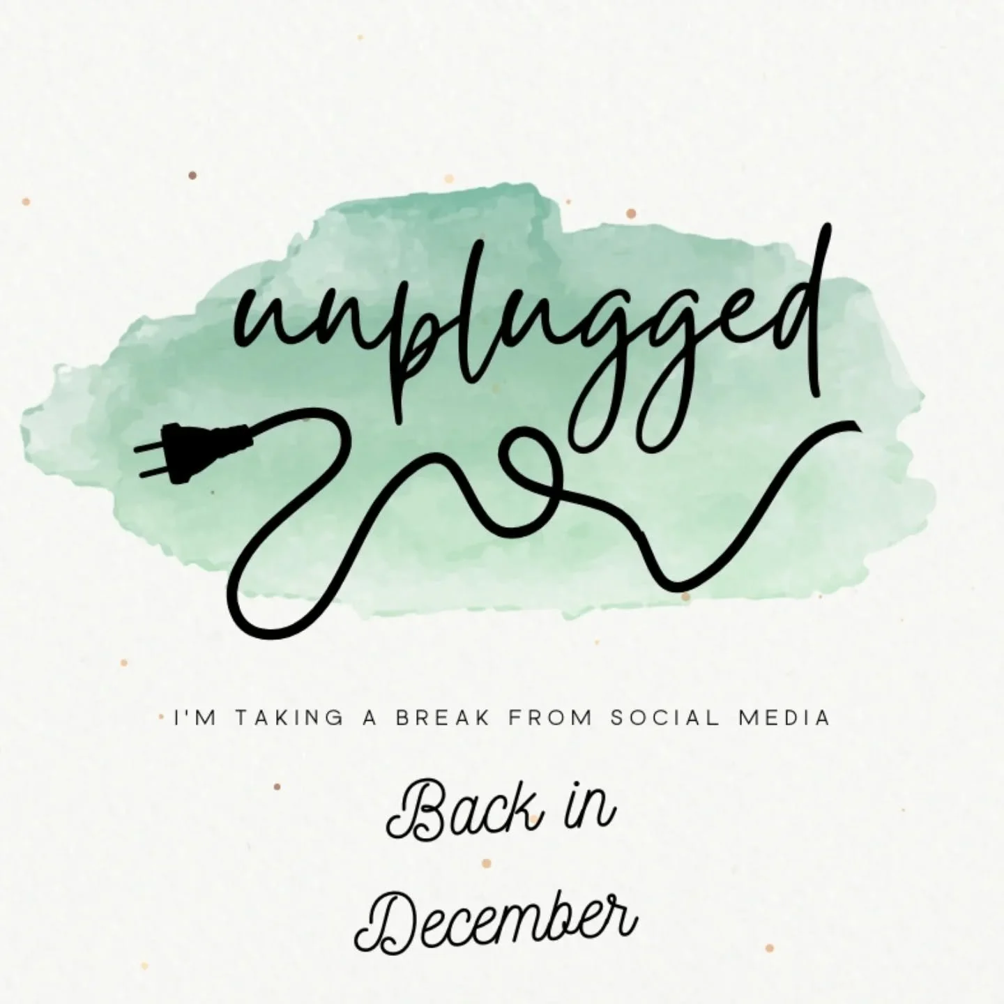 Social media break until Dec 1. Text or call if you need me 💚