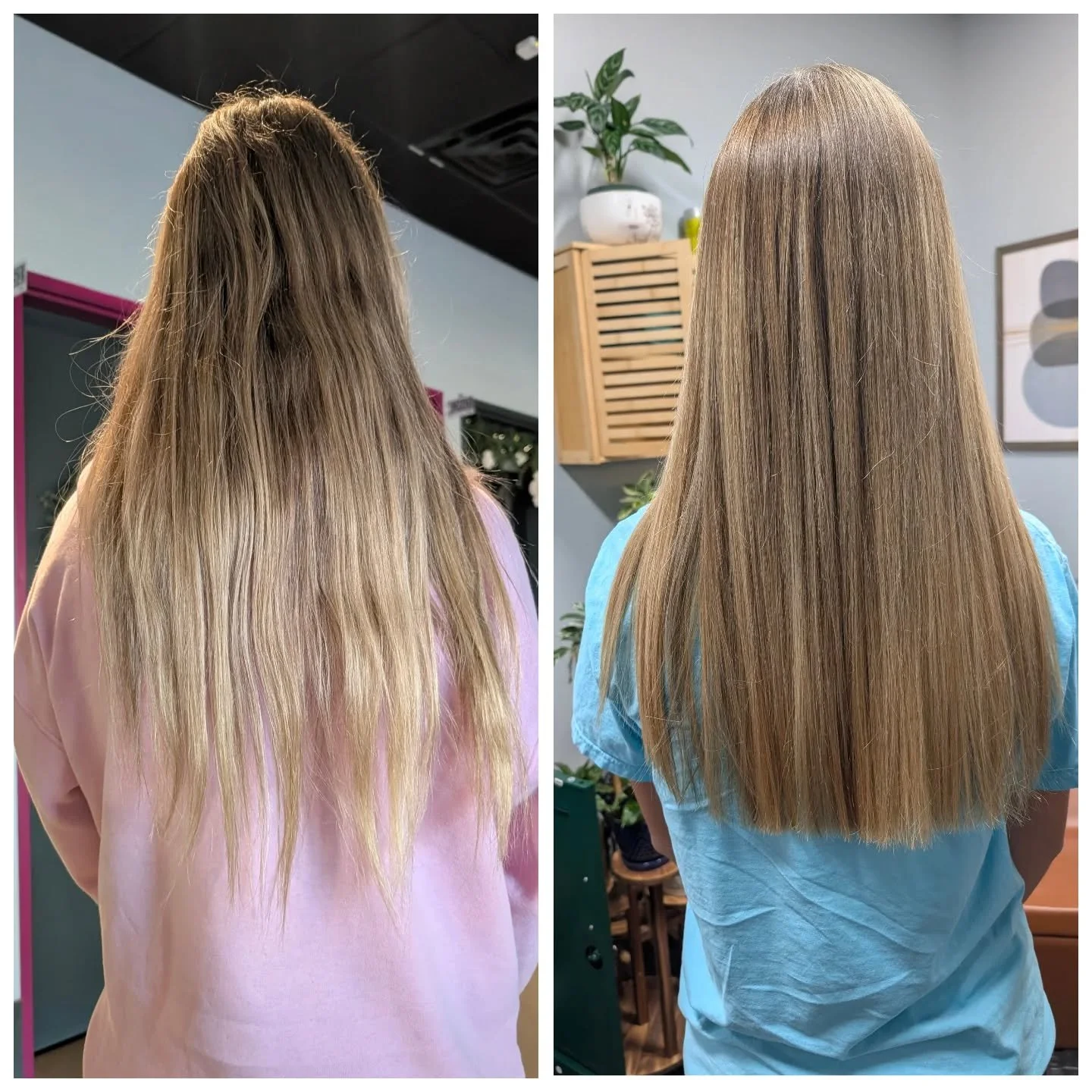 What Malibu shampoo and a good trim, 3 inches can achieve! Brighter, healthier and thicker!
