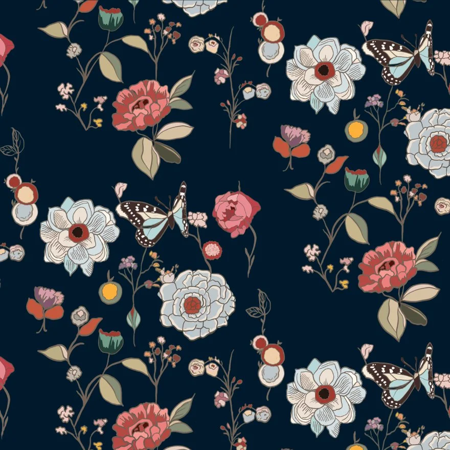 Delicate Spring, Nuit, Papier peint