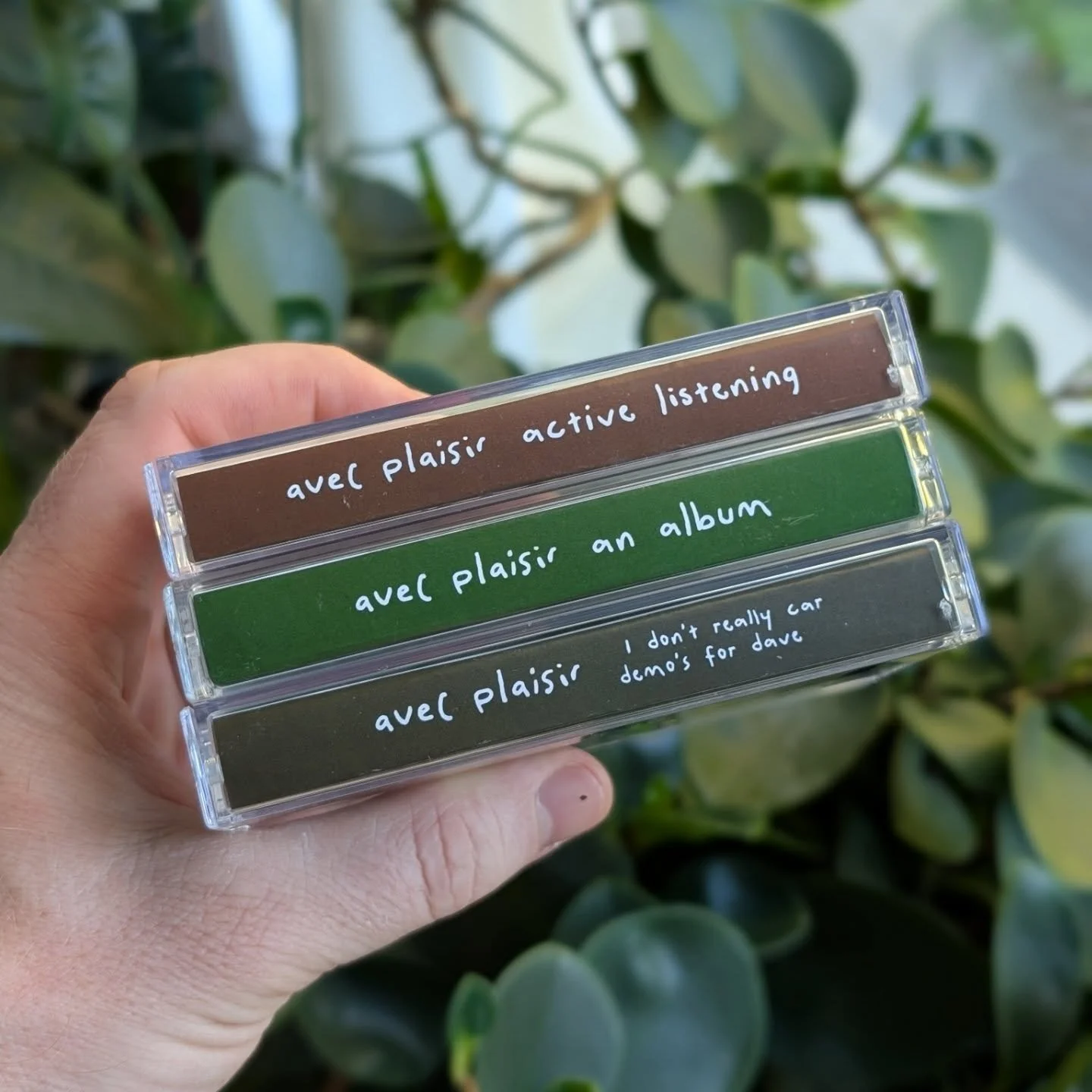 Grab the Avec Plaisir cassette sandwich 🥪 sure to make you sick from all the sweetness. eyo

Active Listening out Oct 31 🖤

#emo #midwestemo #sadsongs #mathrock #cassette