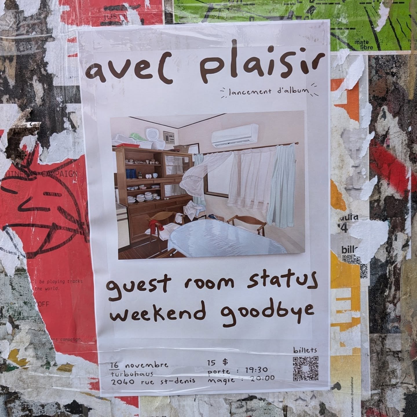 Tonight 📢 Canadian emo night with Avec Plaisir's album launch along with Guest Room Status &amp; Weekend Goodbye

@turbo_haus 
Doors 19:30
Show 20:00
15$

Tickets in bio or at the door