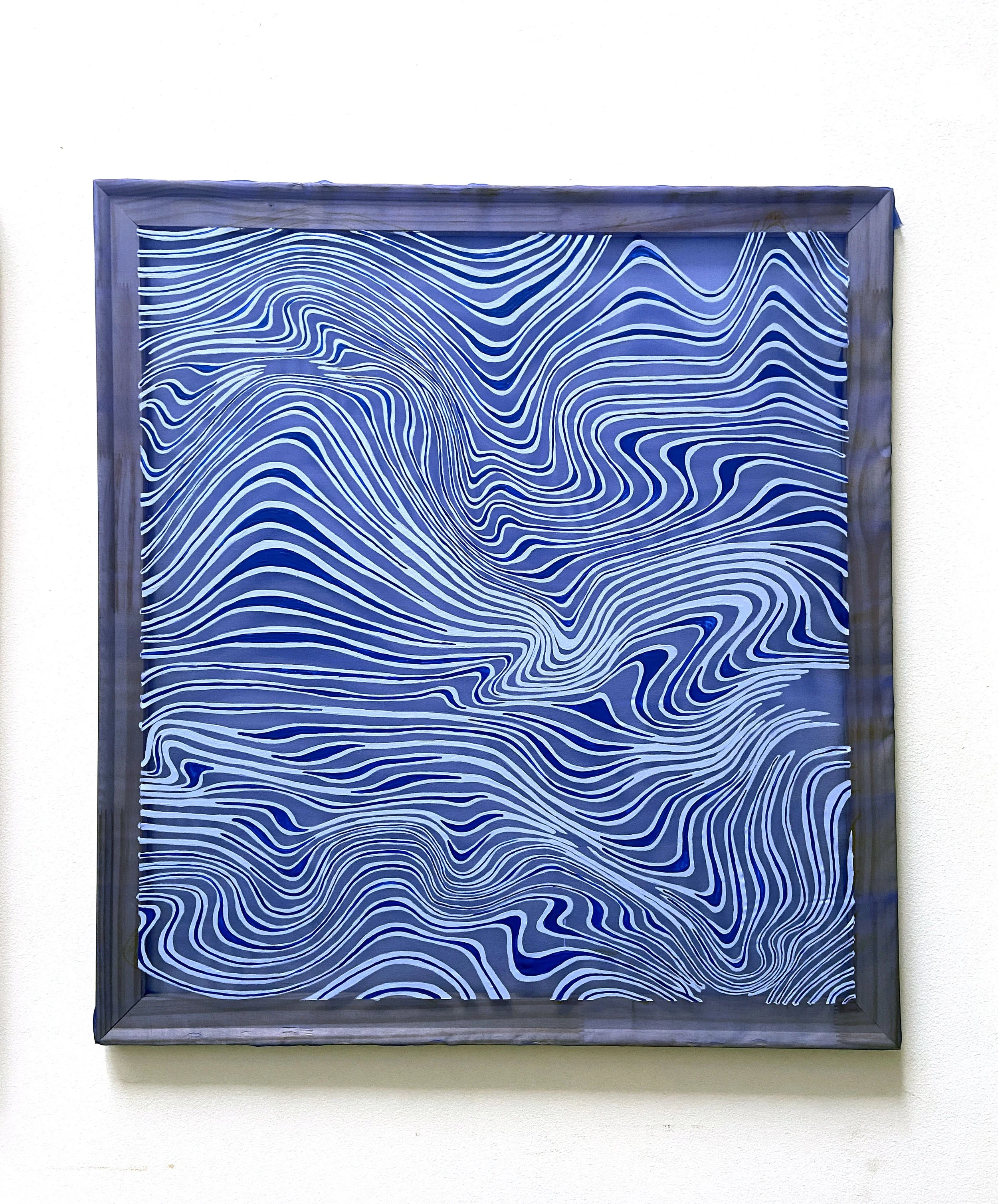 0723F2, 28" x 30", Acrylic on Silk