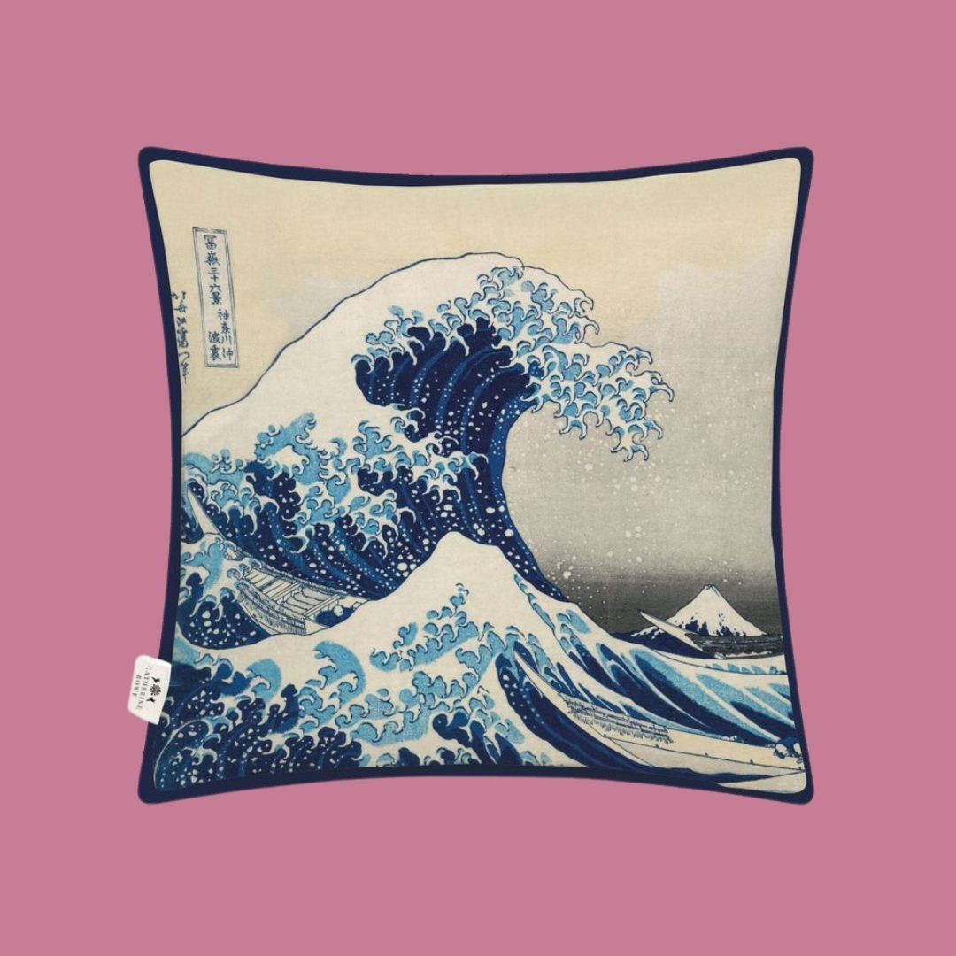 New formats from Museums and Galleries are ready to shop, let's chat about a few of our faves!⁠
⁠
🌊 These fabulous and impactful organic cotton Cushions bring art into the home. Each Cushion features an accent colour reverse and piping with a hidden