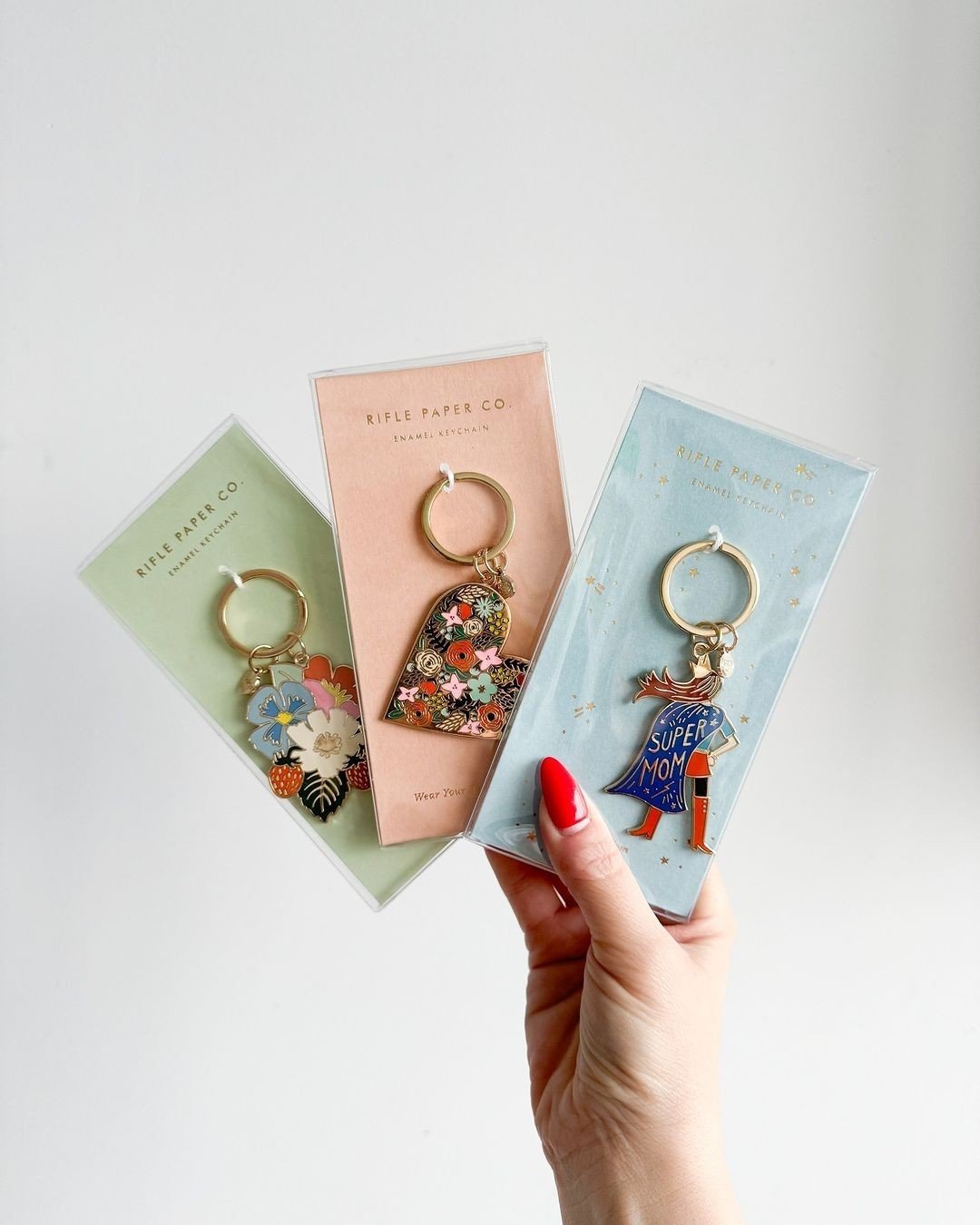 The cutest enamel keychains by @riflepaperco - perfect for the person who's always got a missing set of keys! ⁠#iykyk⁠
⁠
📸 Photo from @boucleetpapier