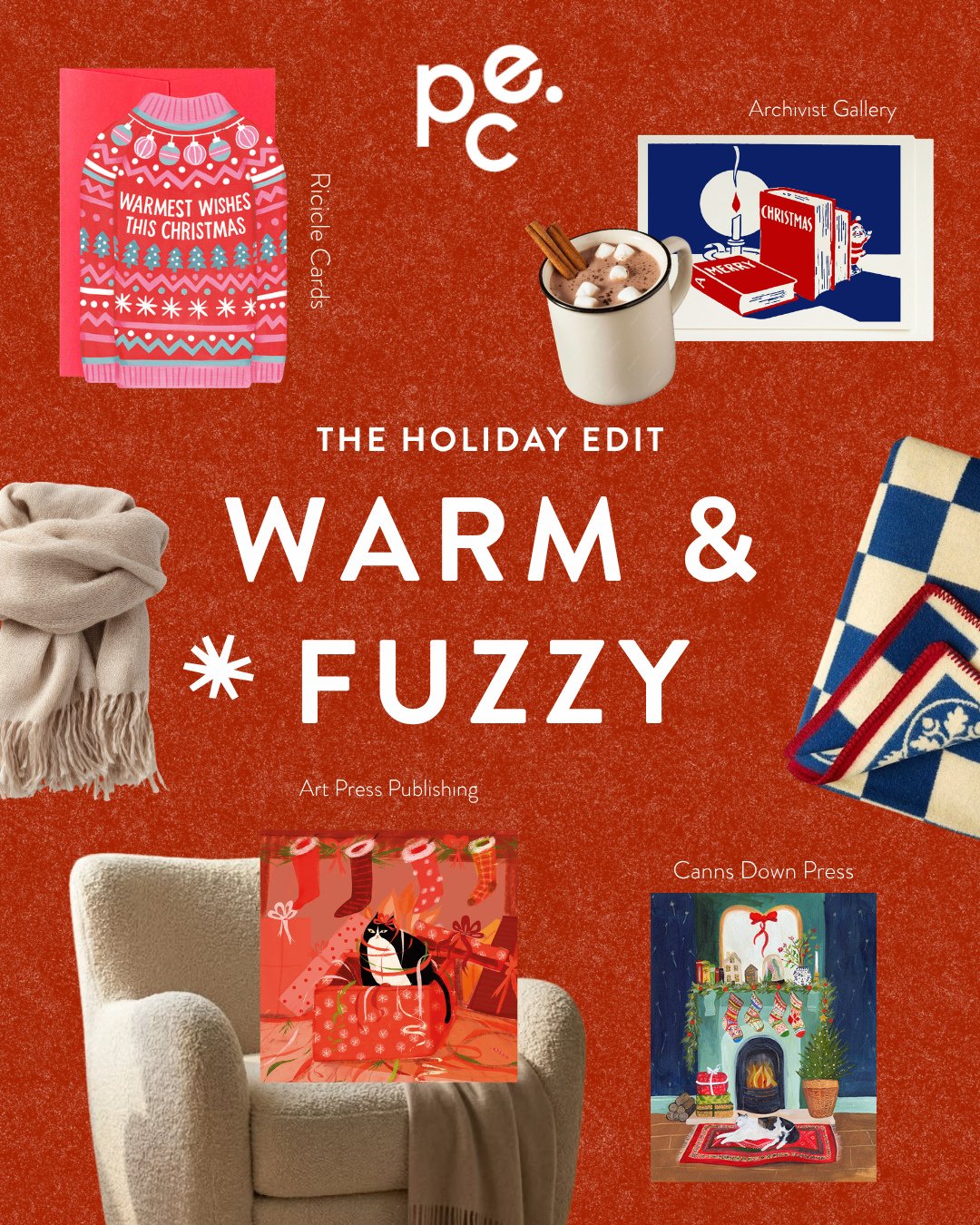 The Holiday Edit: Warm &amp; Fuzzy ☕✨⁠
⁠
We are forecasting soft textures, cozy palettes, nostalgic illustrations, and cards that feel like your favourite oversized sweater.⁠
⁠
Get ready for customers craving comfort and connection this upcoming wint