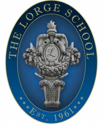 Logo of The Jorge School featuring a decorative crest with the letter 'L' in the center, surrounded by the school name and establishment year 1961.