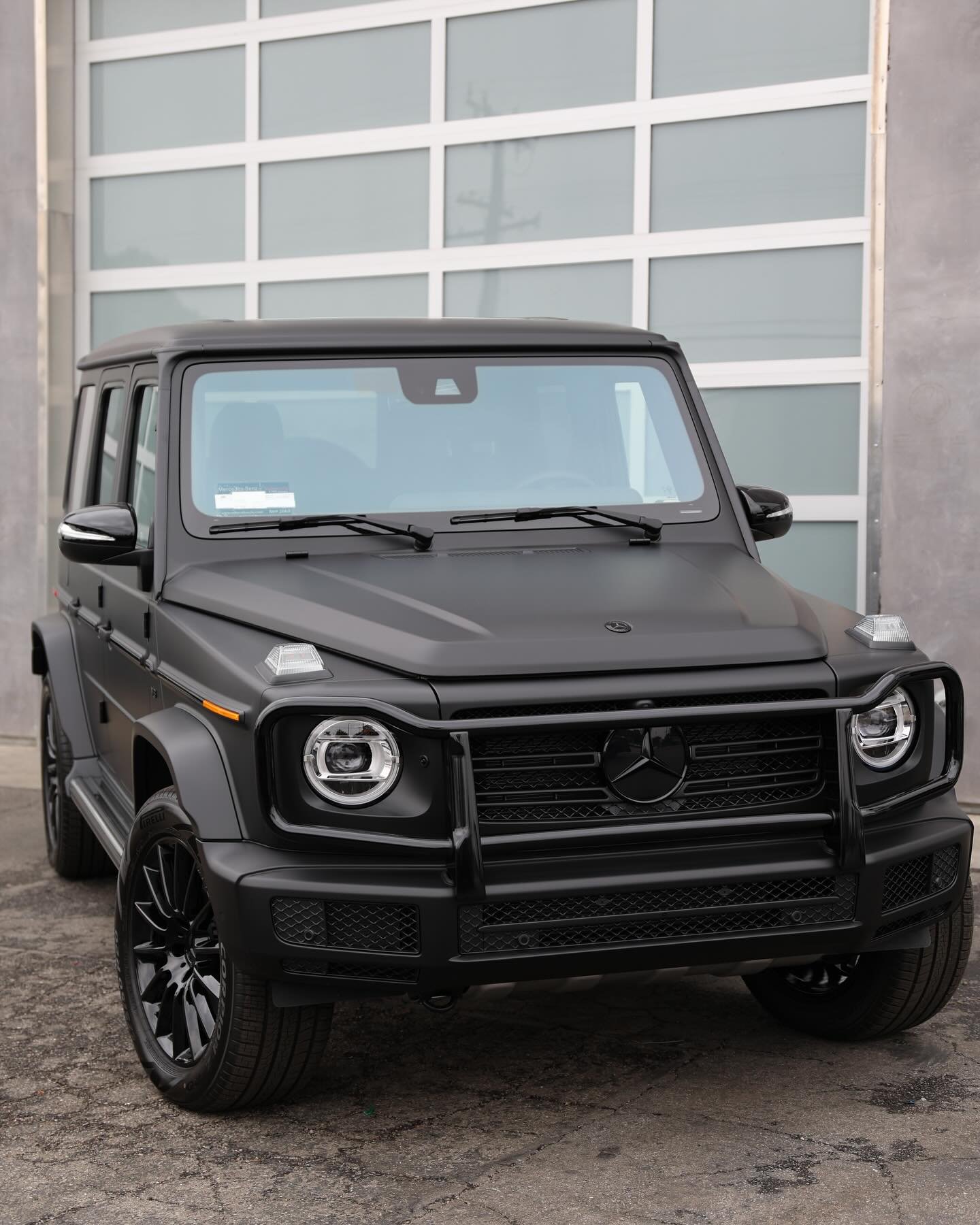 G-Wagon in for a Full @3mfilms Matte Deep Black wrap W/ gloss black powder coated wheels and bumper guard and gloss black accents&hellip; #ezw #eziewraps