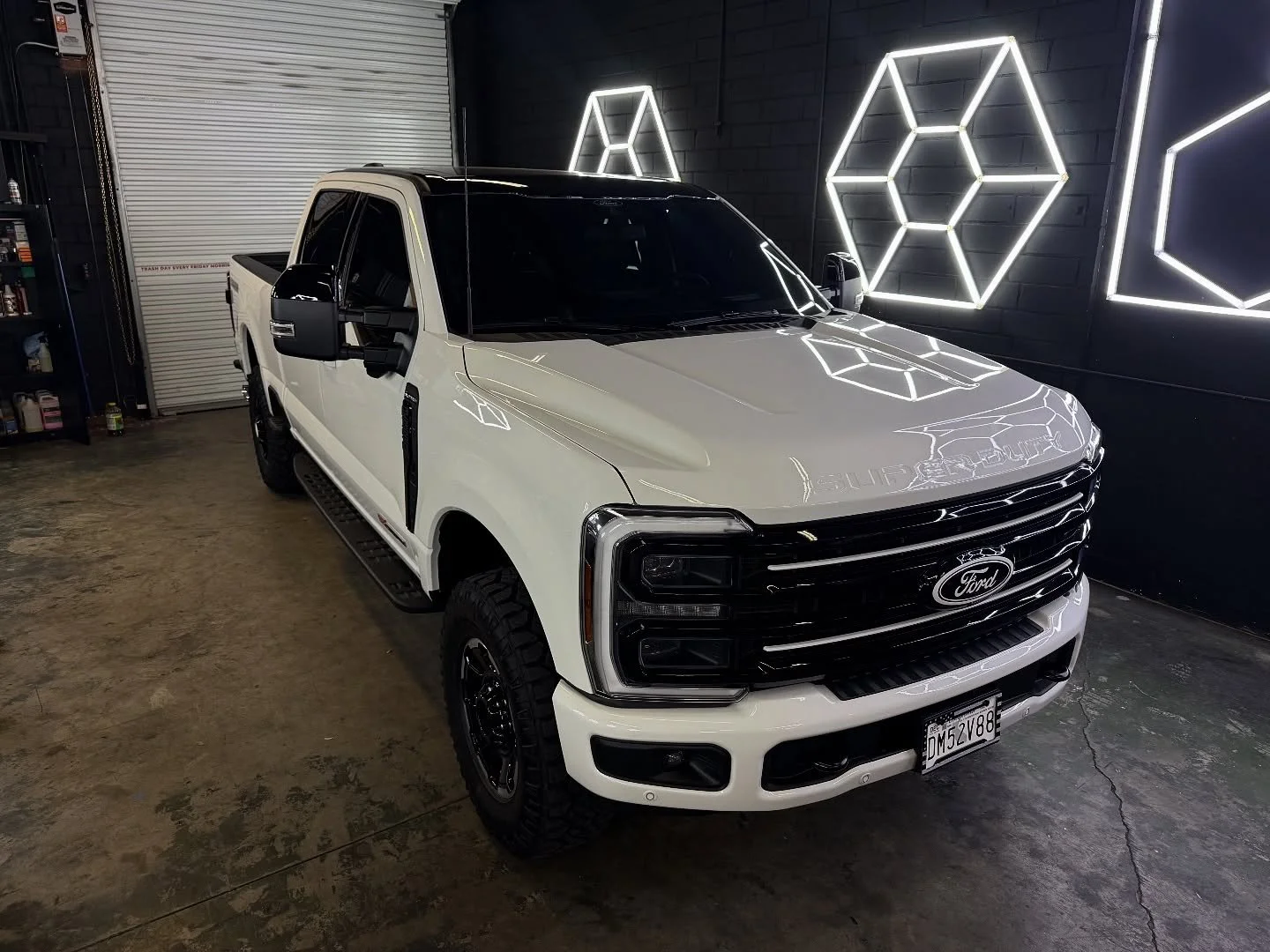 Brand new F-350 Tremor in for full body ppf with gloss black roof and full body ceramic coating… #ezw #eziewraps #f350tremor #f350 #ppf #pureppf #glossppf
