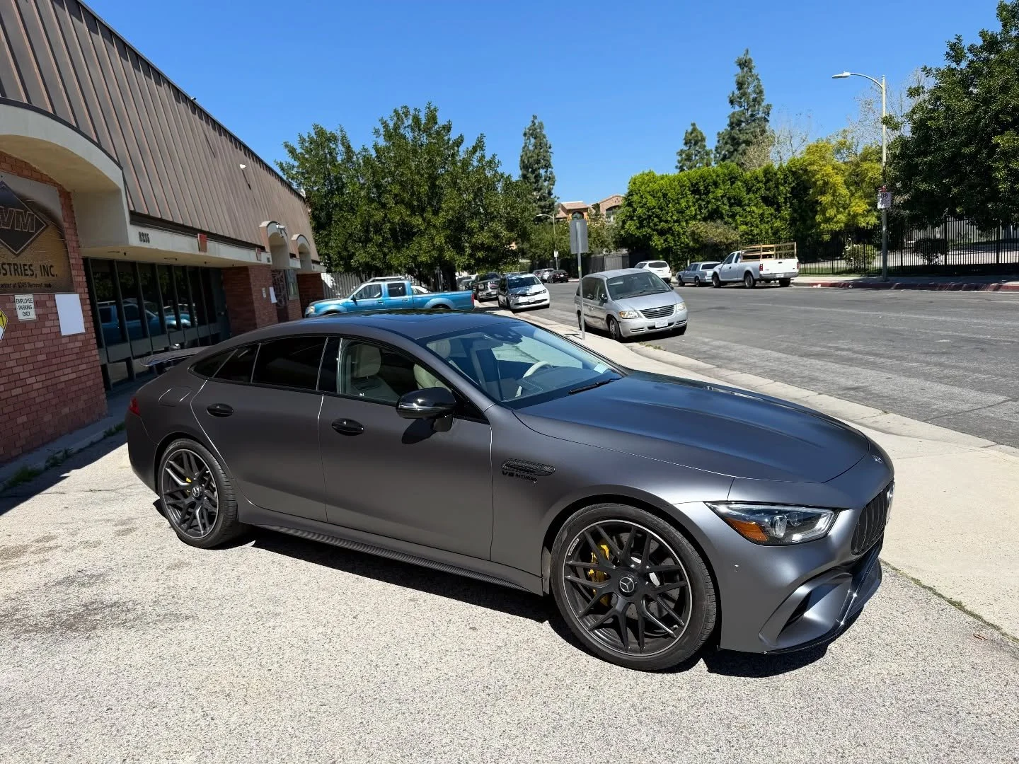 Gt63 S came in for the works! Full satin dark grey colored ppf w/ jambs! And topped off with ceramic coating! #ezw #eziewraps #gt63s #pureppf #coloredppf