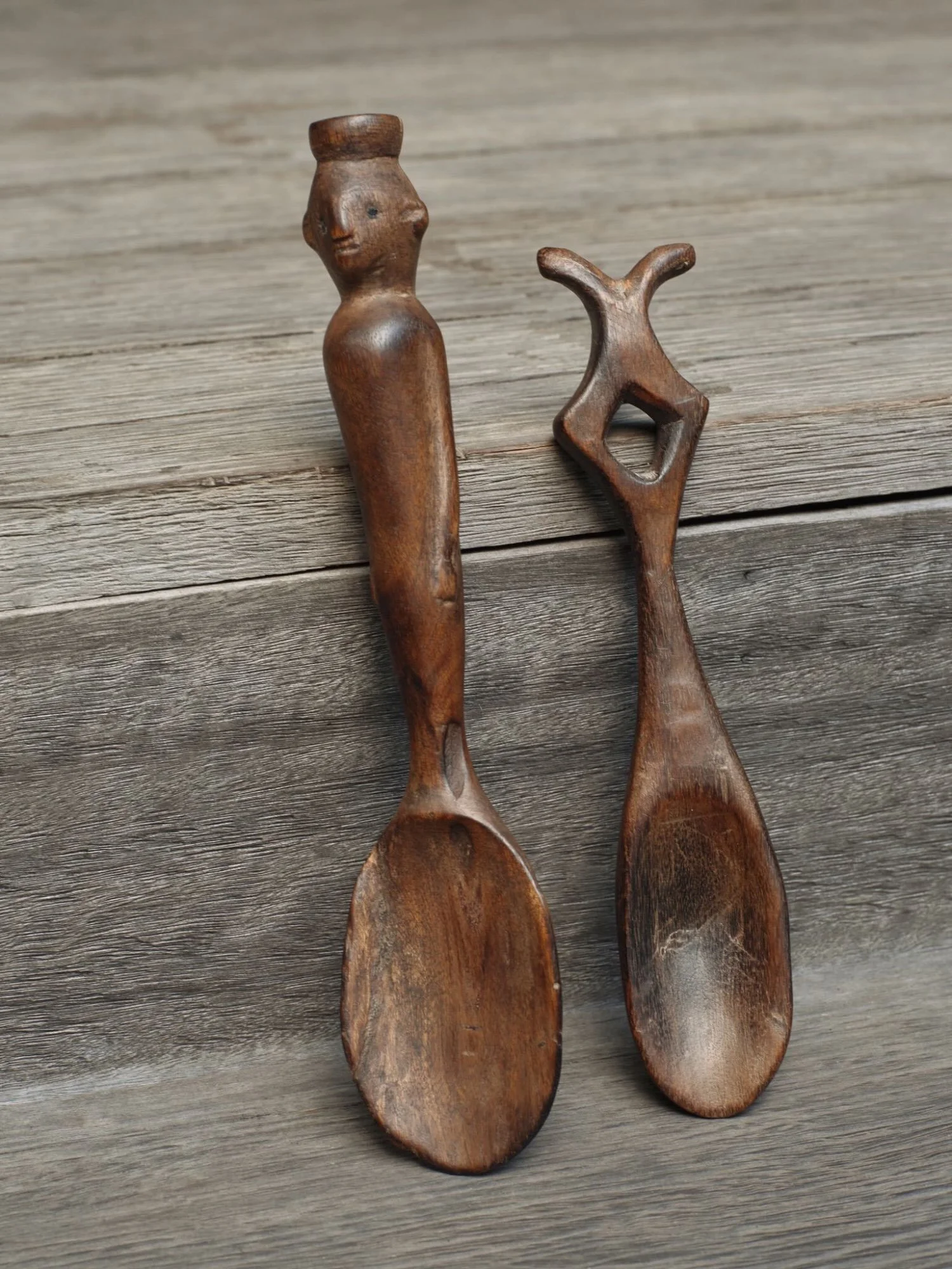 old wooden spoons from sumba indonesia