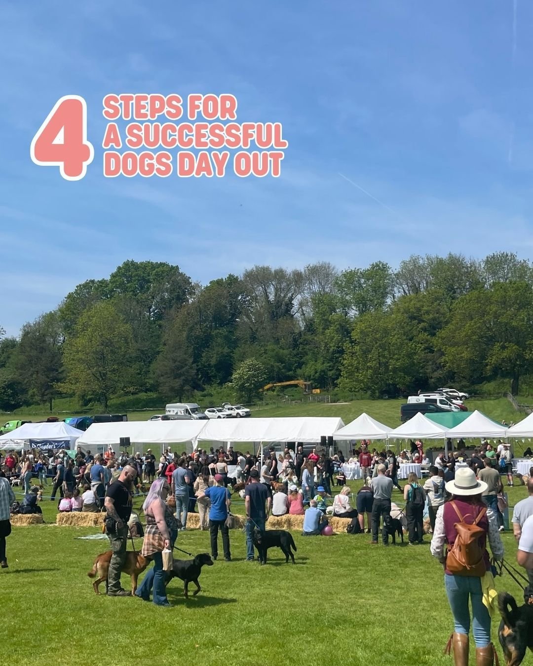 🐾 4 Steps for a Successful Dogs Day Out🐾...

1.⁠ ⁠Check the weather ☀️ (yes it&rsquo;s sunny!!) 
2.⁠ ⁠⁠Buy your tickets online 🎟 
3.⁠ ⁠⁠Enjoy FREE activities ALL day for your dog and your kids 🎉 
4.⁠ ⁠⁠Take everyone home very tired! 😴

What are 