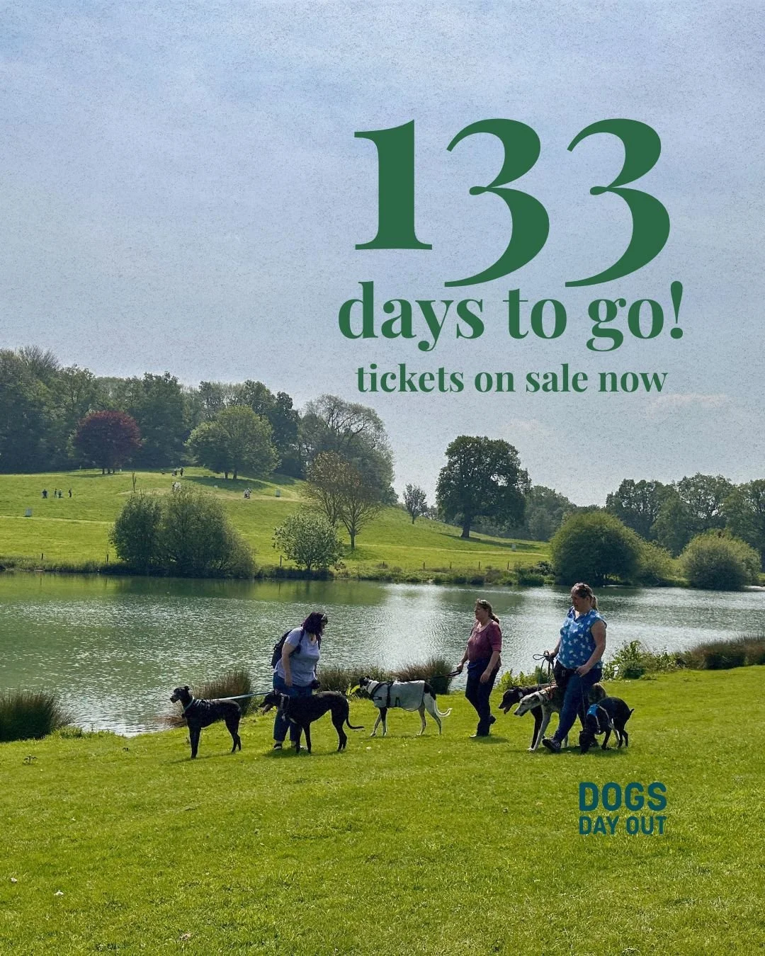 The countdown is on! Only 133 days to go until we open the gates on our beautiful private estate in Hampshire and welcome hundreds of wagging tails to the friendliest doggy event in the UK!
Dogs Day Out 🐾  9th-10th May 2026 🐾  10am-5pm
Tickets now 