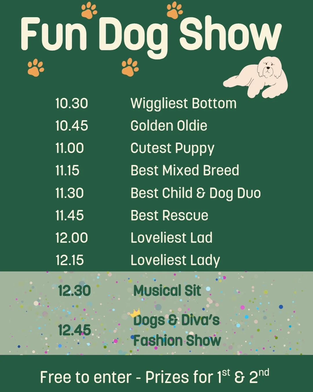 🎉The line up for our Fun Dog Show is finalised! 
What will you be entering?! 
Full details of judges and sponsors can be found on our website (link in bio) 

If you haven&rsquo;t booked your tickets yet, what are you waiting for?! 

Sponsors:
@cedar