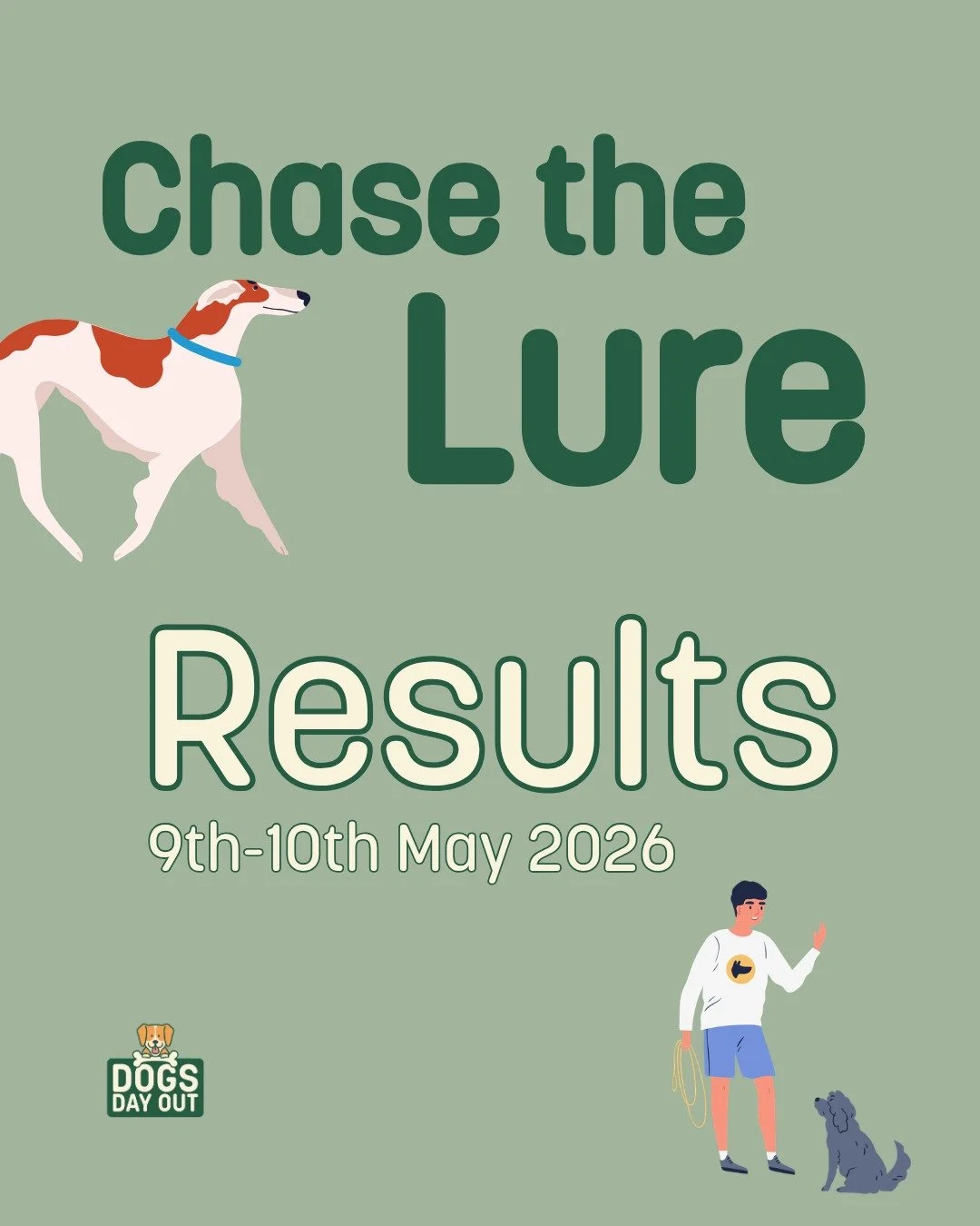 🏆 Chase the Lure Winners 🏆

A huge well done to all the speedy pups who took part in Chase the Lure at Dogs Day Out 2026 &mdash; it was brilliant watching so many dogs absolutely flying around the course! 🐾

Our Saturday winners were:

Long Legs: 