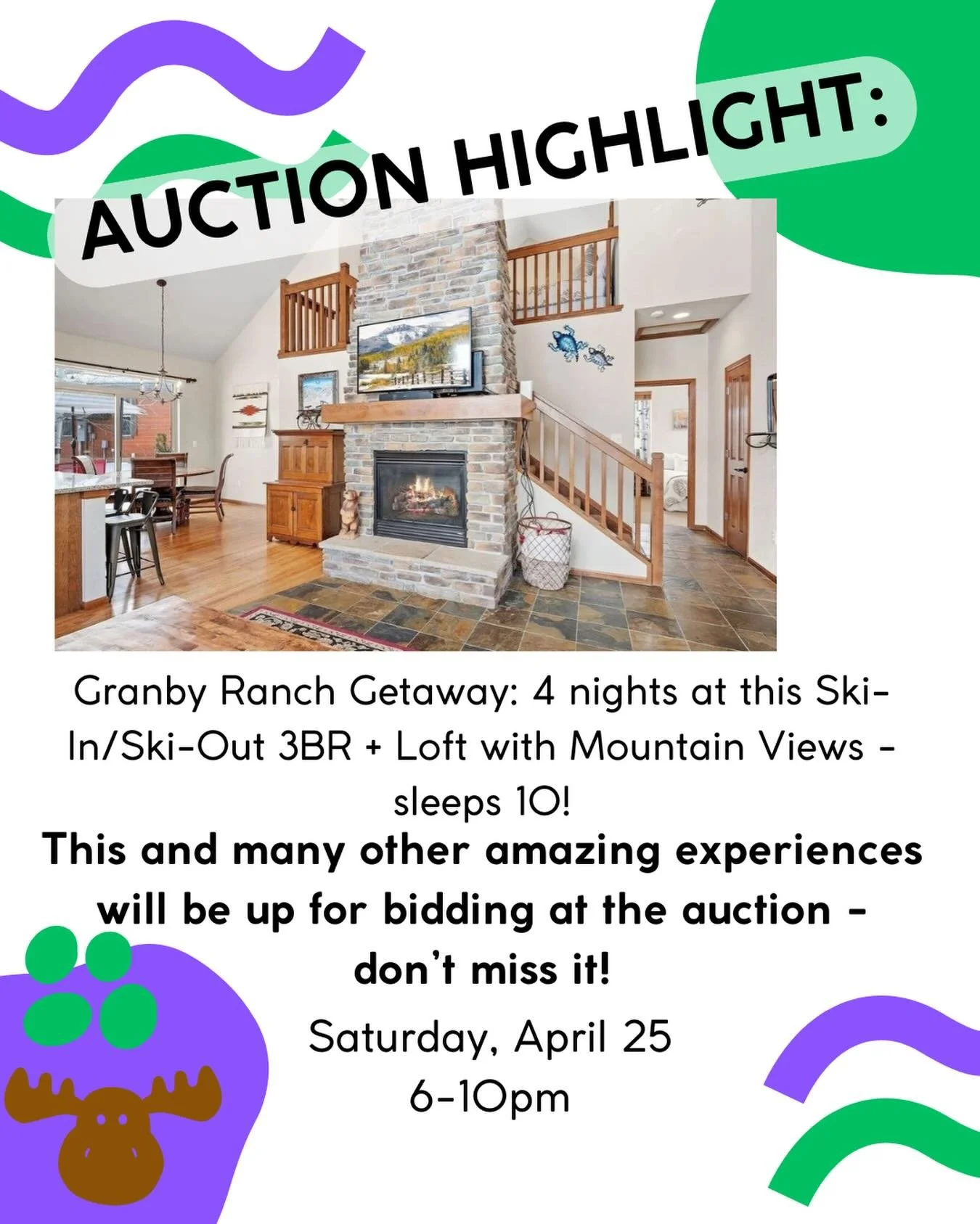 ✨ TOMORROW is the most fun night of the year - the Southmoor Auction! We have a few more incredible auction items to feature before the big day!

🏔️ Looking for a mountain getaway? This cozy 3-bedroom + loft, ski-in/ski-out home sits right in the he