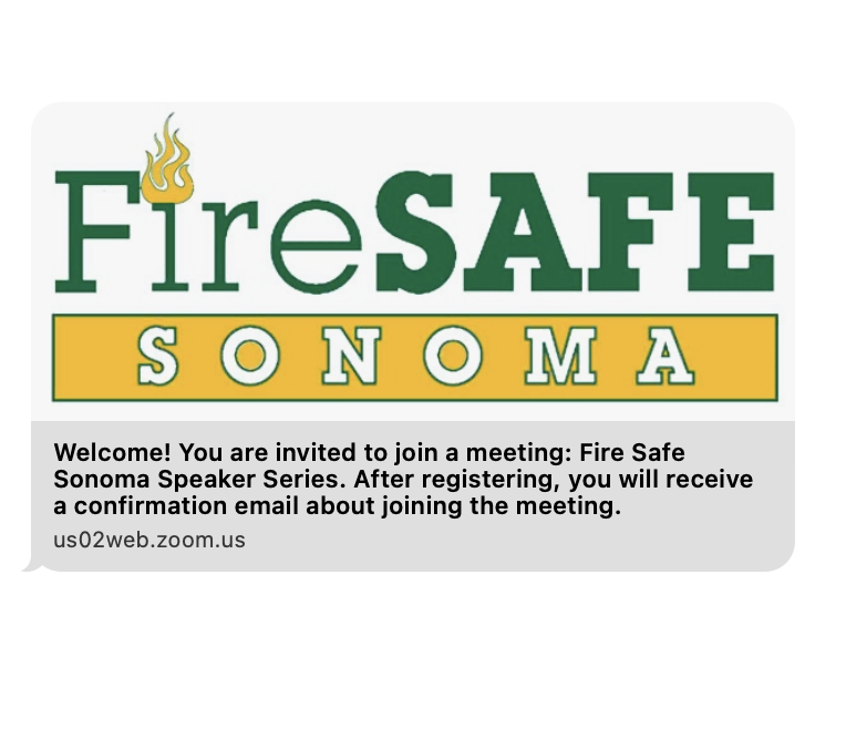 Fire Safe Sonoma Speaker Series