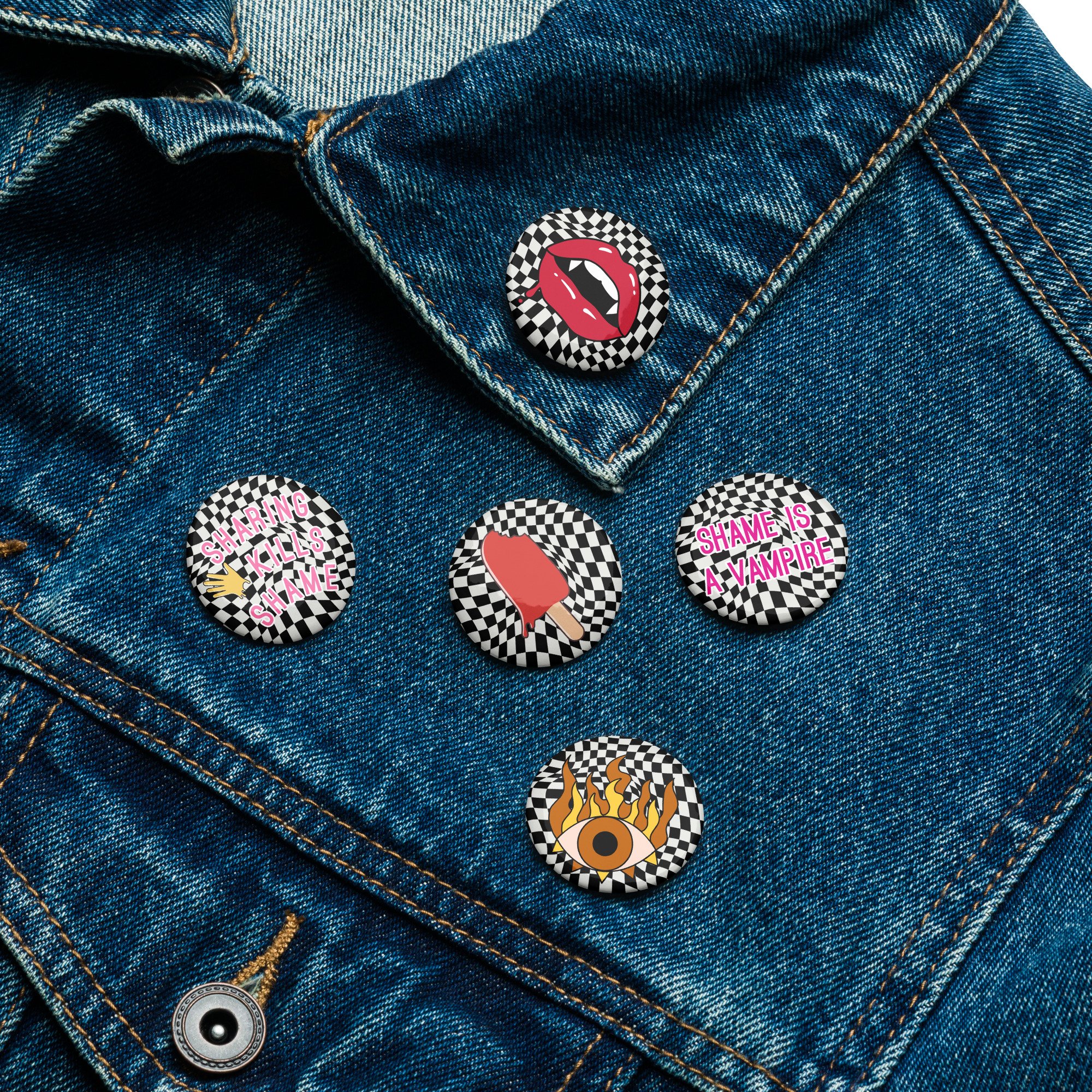 Shame Vampire Pin Set