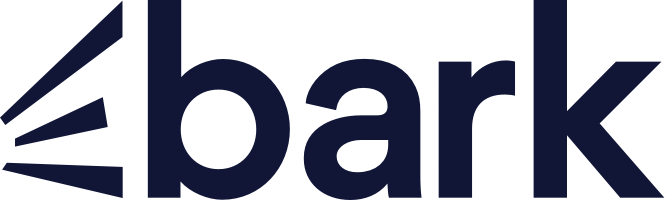Logo with the word 'bark' and graphic lines resembling sound or motion.