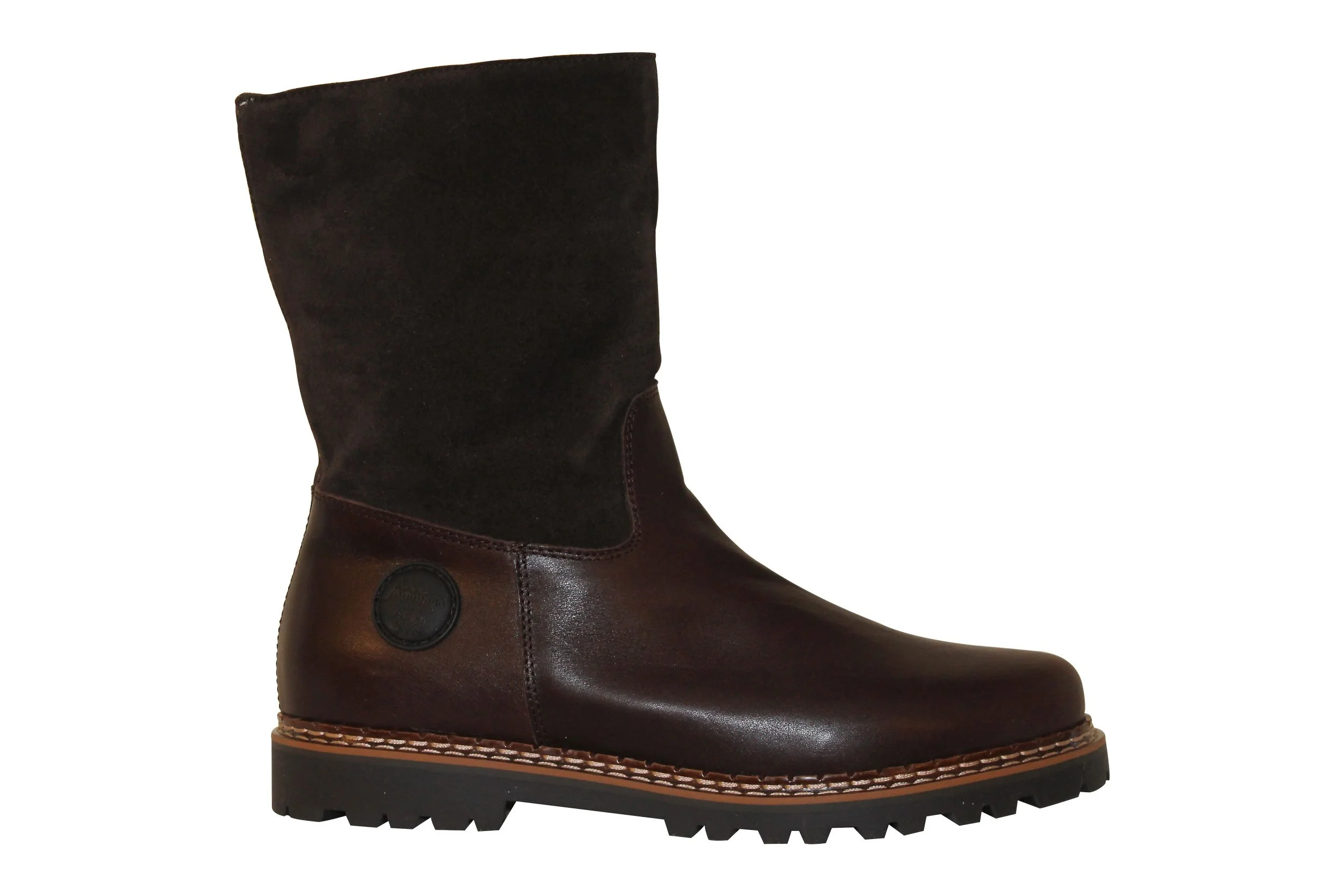 CRANS - Men's - Brown Leather and Brown Suede & Lambsfur Lining