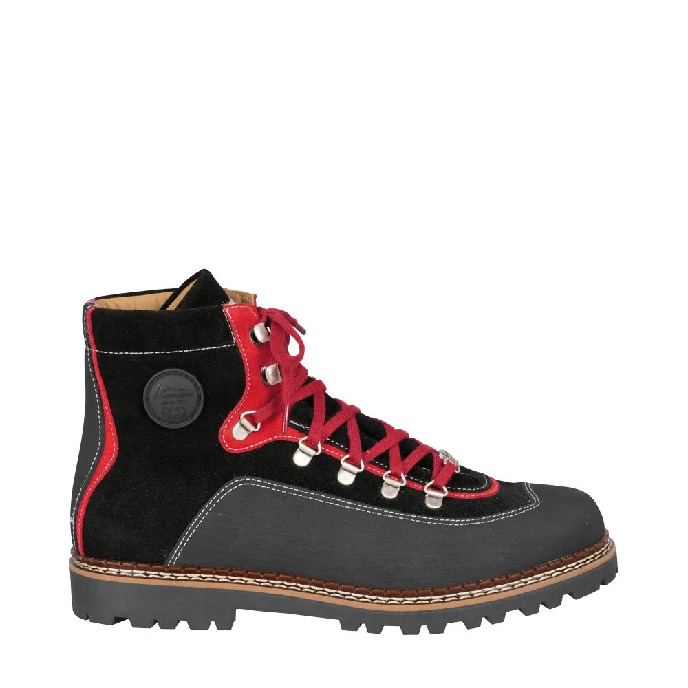 AMMANN-Mens LENK - Black Suede / Dark Grey Suede & Leather Lining