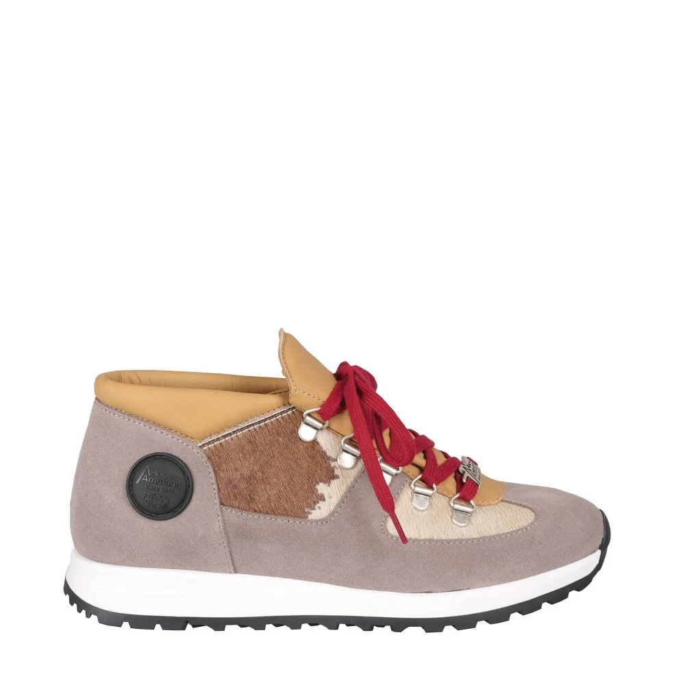 GARGALLO 1960 - Taupe Suede & Brown / White Cowhide