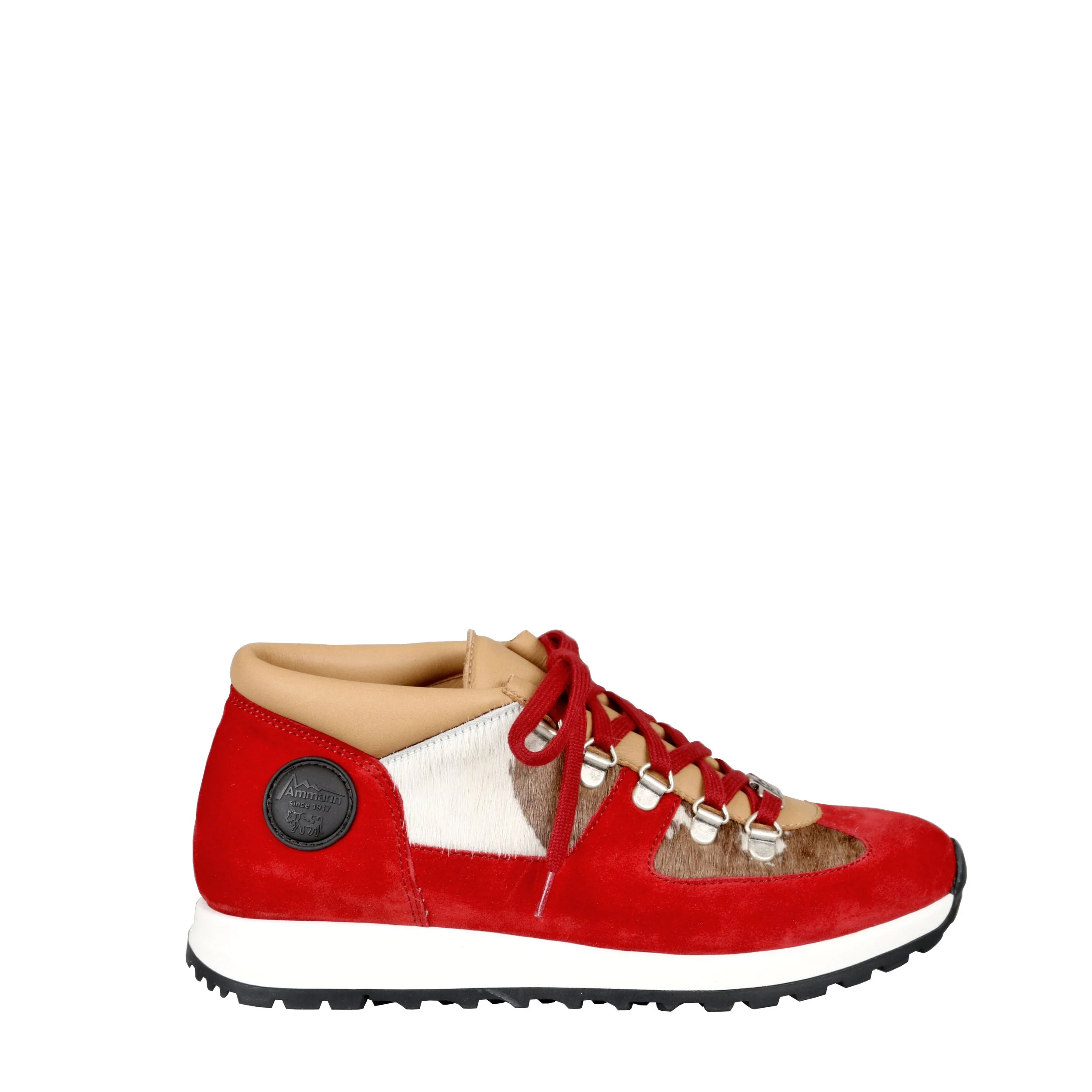 GARGALLO 1960 - Red Suede & Brown / White Cowhide