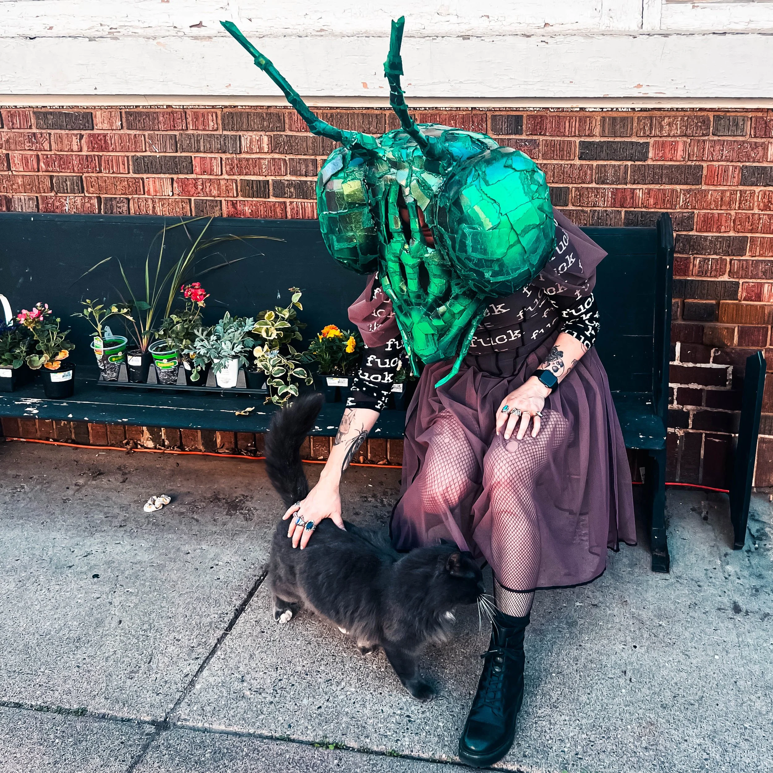 Mantis, 2025, Cardboard, Hot Glue, Paint, Available