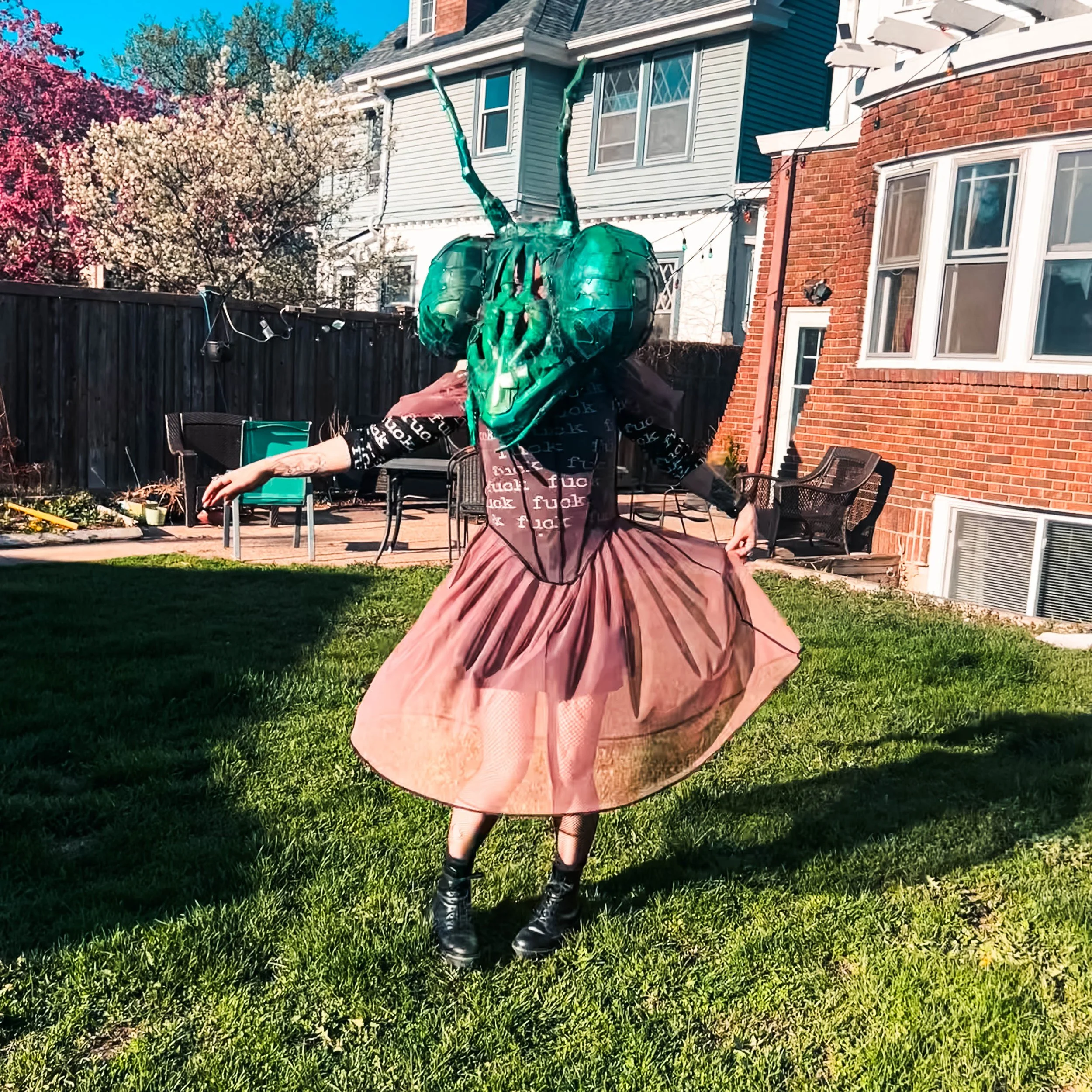 Mantis, 2025, Cardboard, Hot Glue, Paint, Available