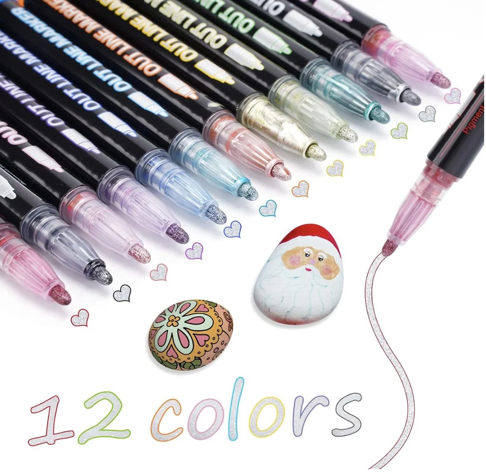 Metallic Outline Markers